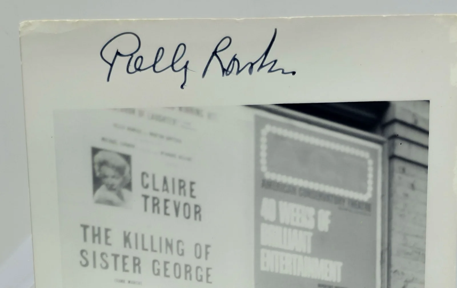 Polly Rowles — 1960s B&W Hand Signed Photo Autograph Polly Rowles The Killing of Sister George, изображение 2