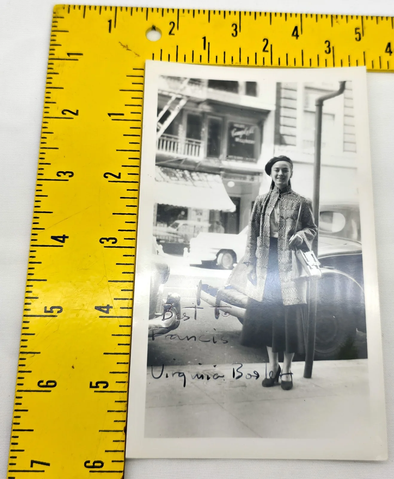 Virginia Bosler — Vintage 1950s B&W Hand Signed Candid Photo Autograph Virginia Bosler, изображение 4