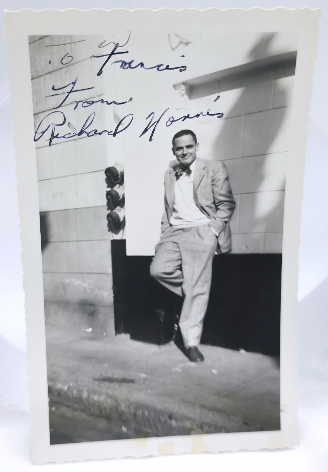 Richard Norris — Vintage 1950s B&W Hand Signed Candid Photo Autograph Richard Norris #2