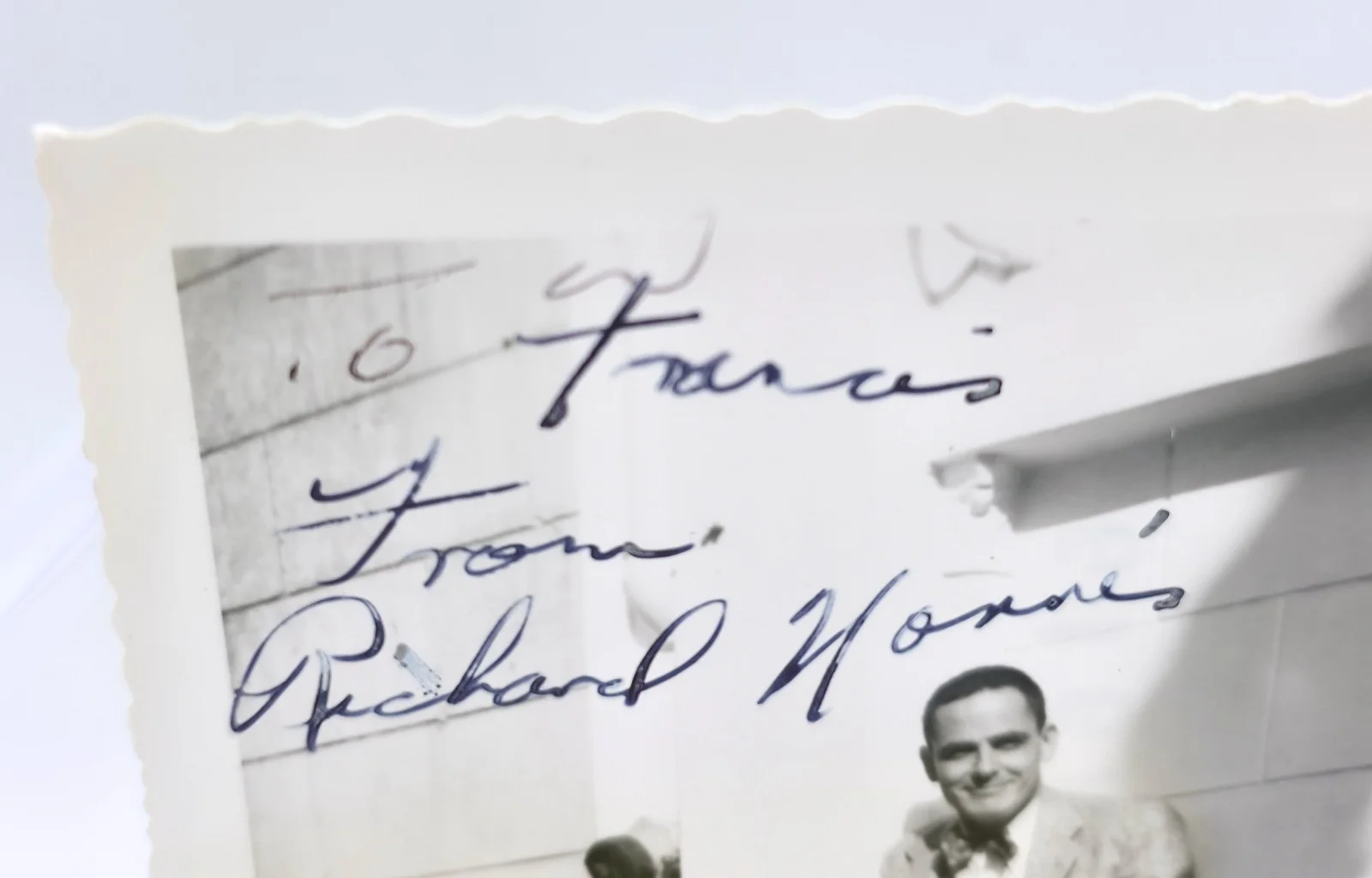 Richard Norris — Vintage 1950s B&W Hand Signed Candid Photo Autograph Richard Norris #2, image 2