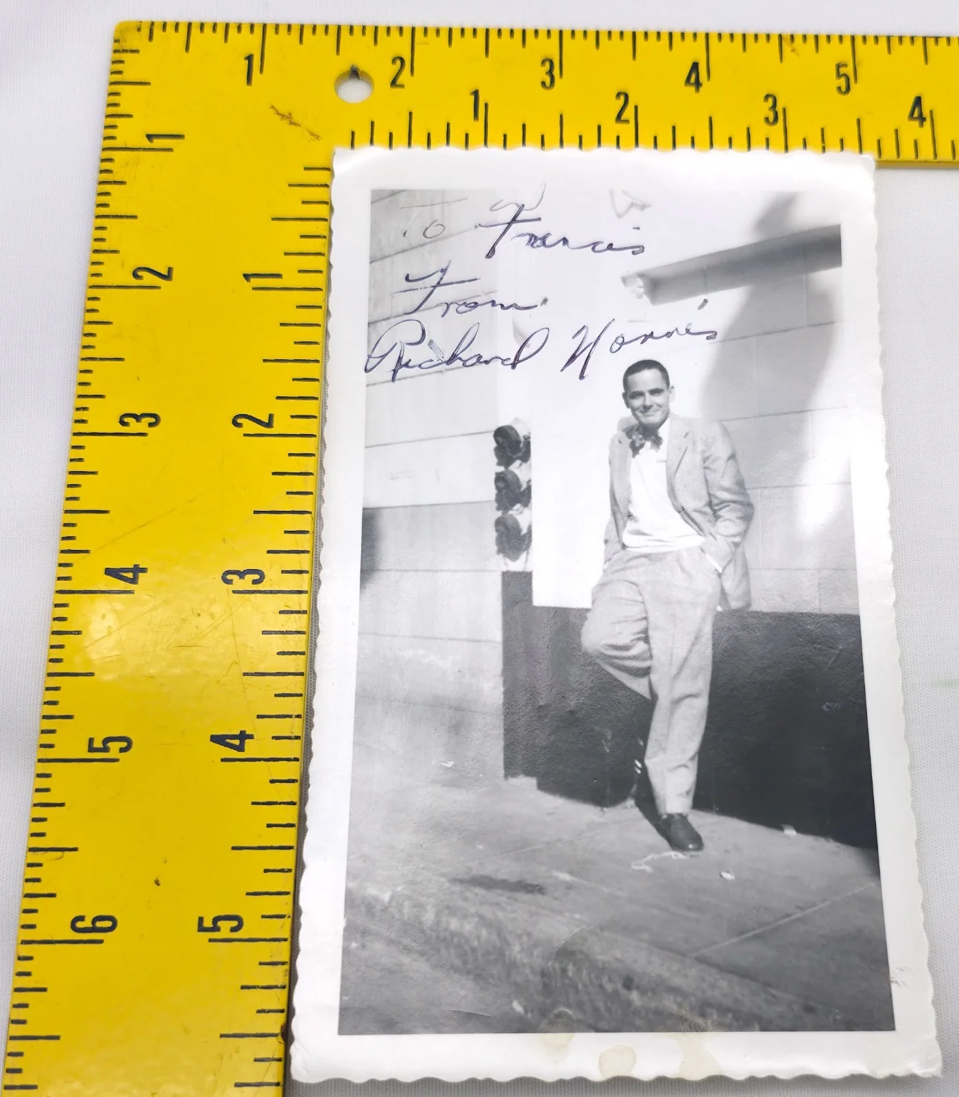 Richard Norris — Vintage 1950s B&W Hand Signed Candid Photo Autograph Richard Norris #2, image 4