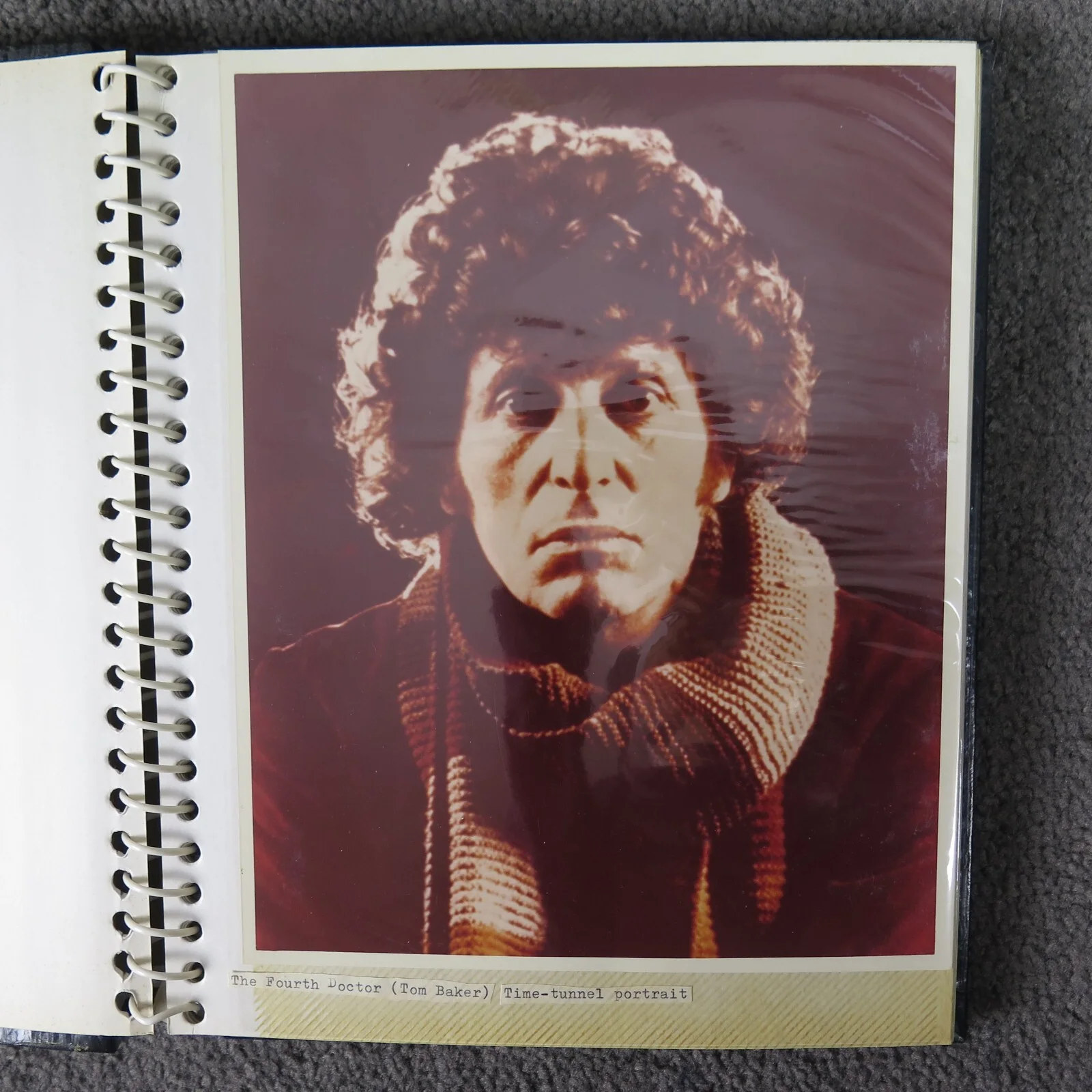 Tom Baker — Doctor Who Fan Scrapbook 80's Tom Baker & Peter Davidson Handmade Autographed