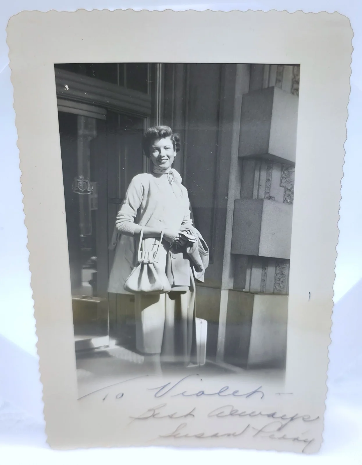 Marc Platt — 1950s B&W Hand Signed Candid Photo Autograph Susan Perry Knock on Any Door