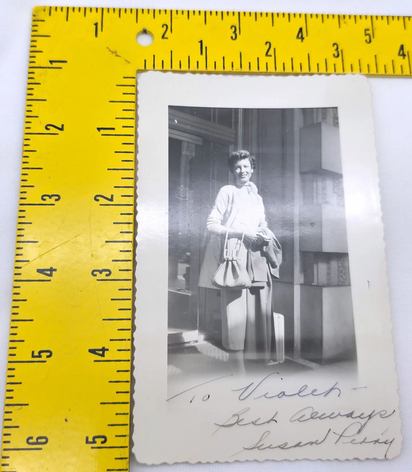 Marc Platt — 1950s B&W Hand Signed Candid Photo Autograph Susan Perry Knock on Any Door, изображение 4