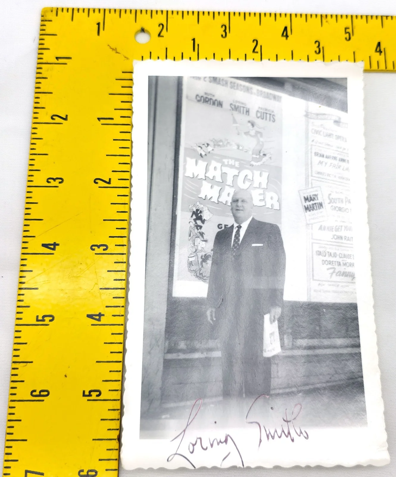 Loring Smith — Vintage 1950s B&W Hand Signed Candid Photo Autograph Loring Smith The Matchmaker, изображение 4