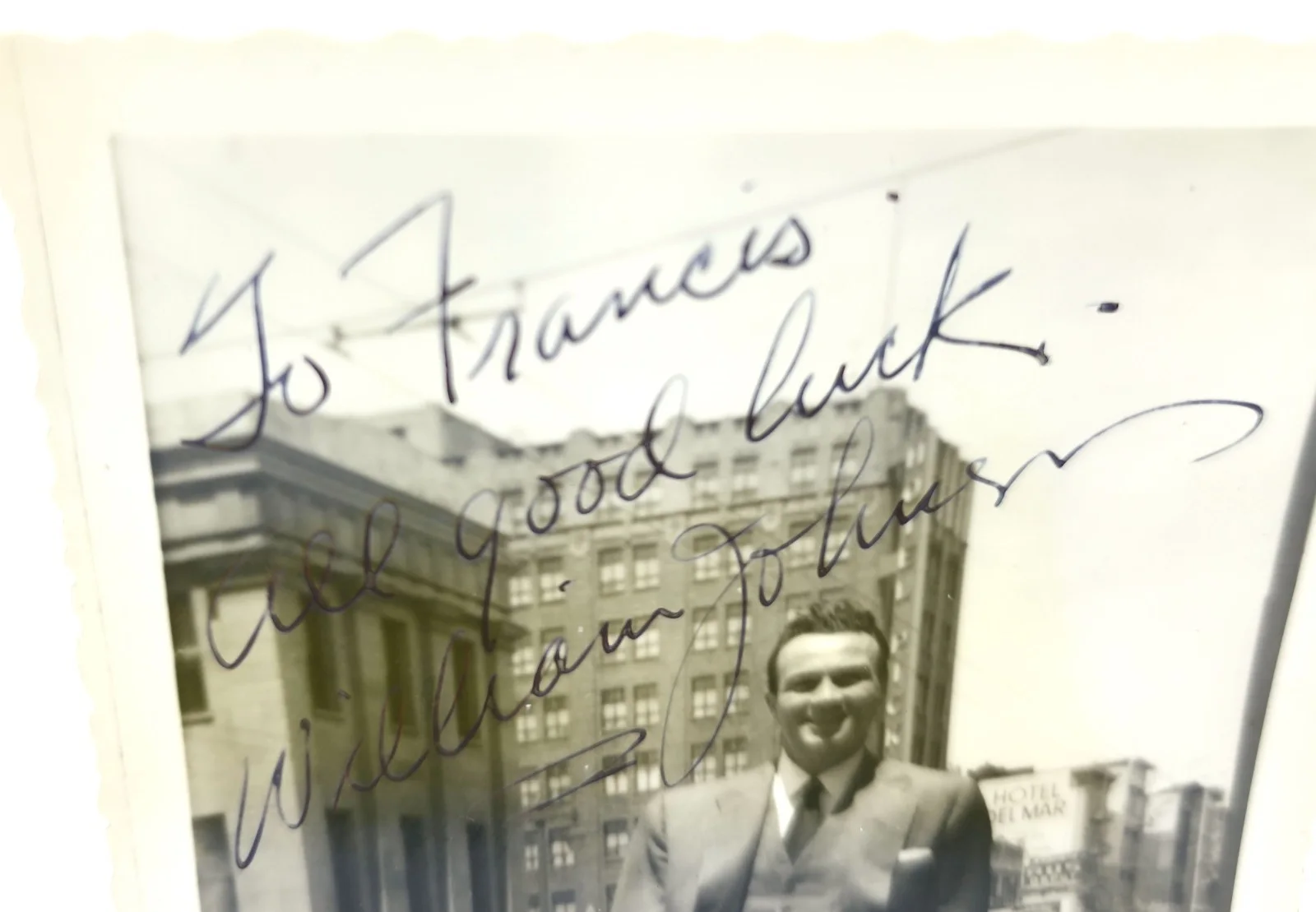 William Johnson — Vintage 1950s B&W Hand Signed Candid Photo Autograph William Johnson, изображение 2