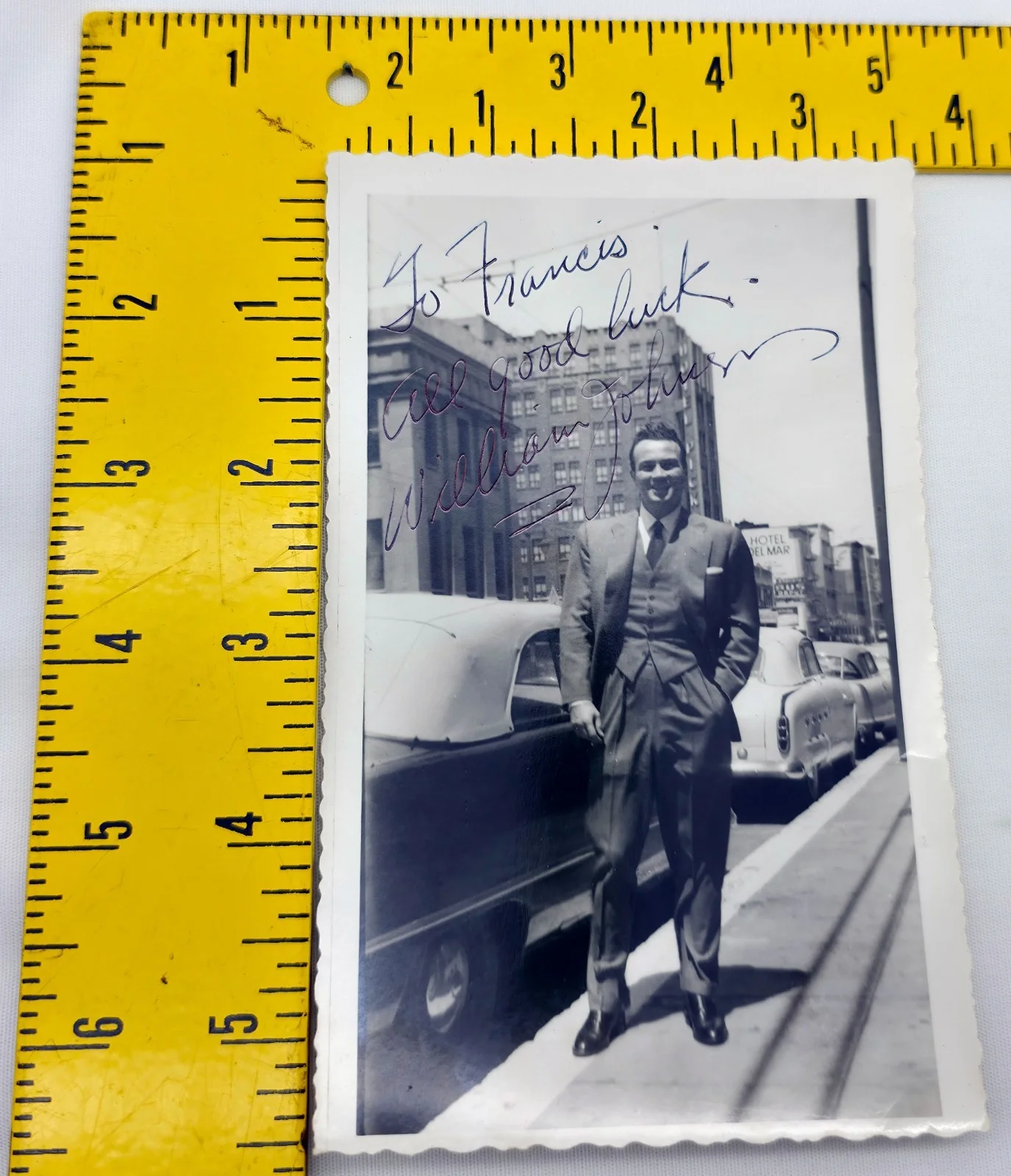 William Johnson — Vintage 1950s B&W Hand Signed Candid Photo Autograph William Johnson, изображение 4