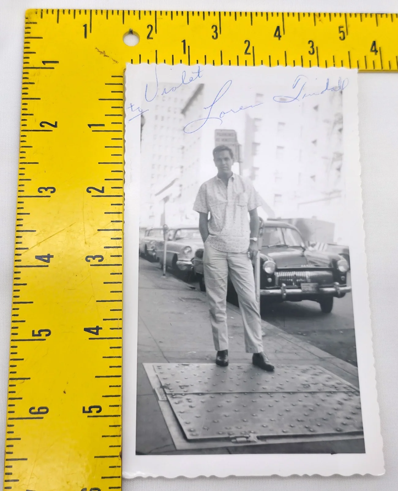 Loren Tindall — Vintage 1950s B&W Hand Signed Candid Photo Autograph Loren Tindall, image 4
