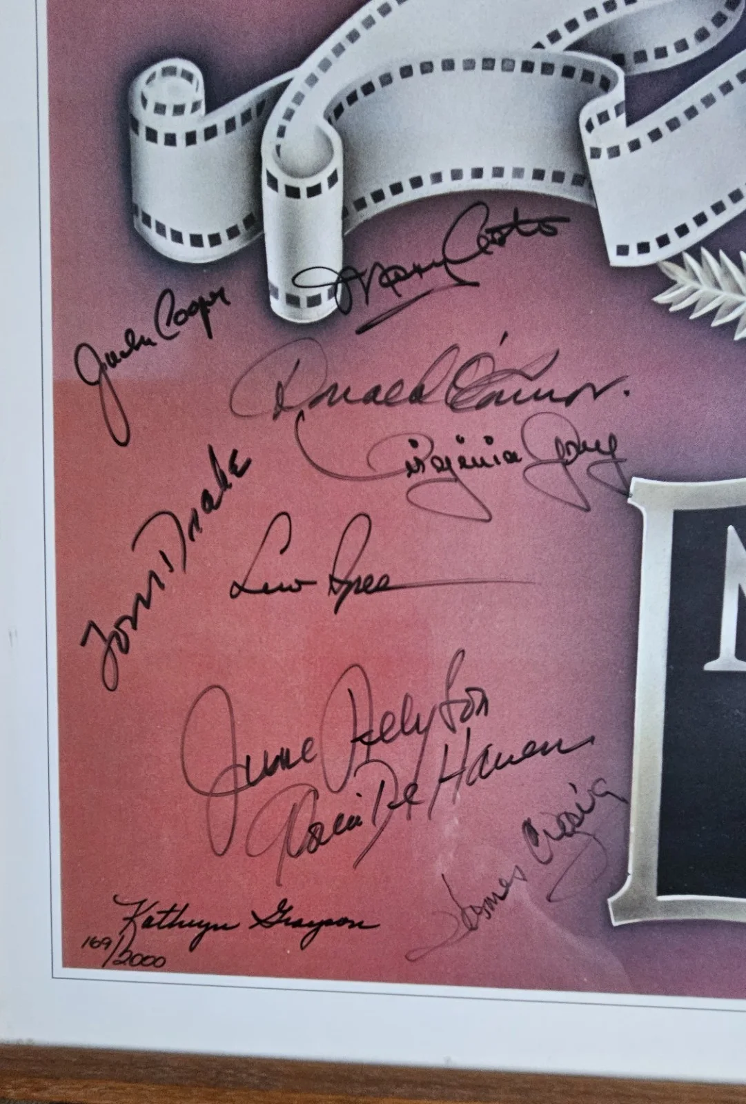 Stars Of MGM Autographed Poster: 23 Major Stars 1979 Framed with Authentication!, image 4