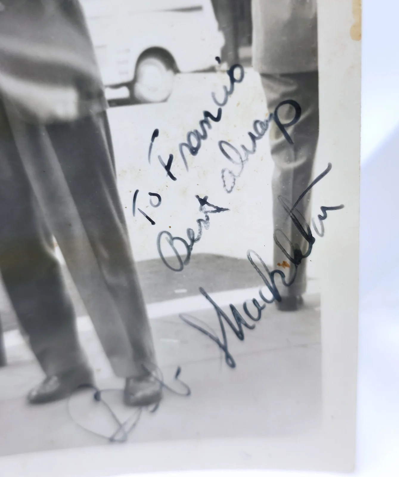 Bob Shackleton — Vintage B&W Hand Signed Candid Photo Autograph Robert Bob Shackelton, image 2