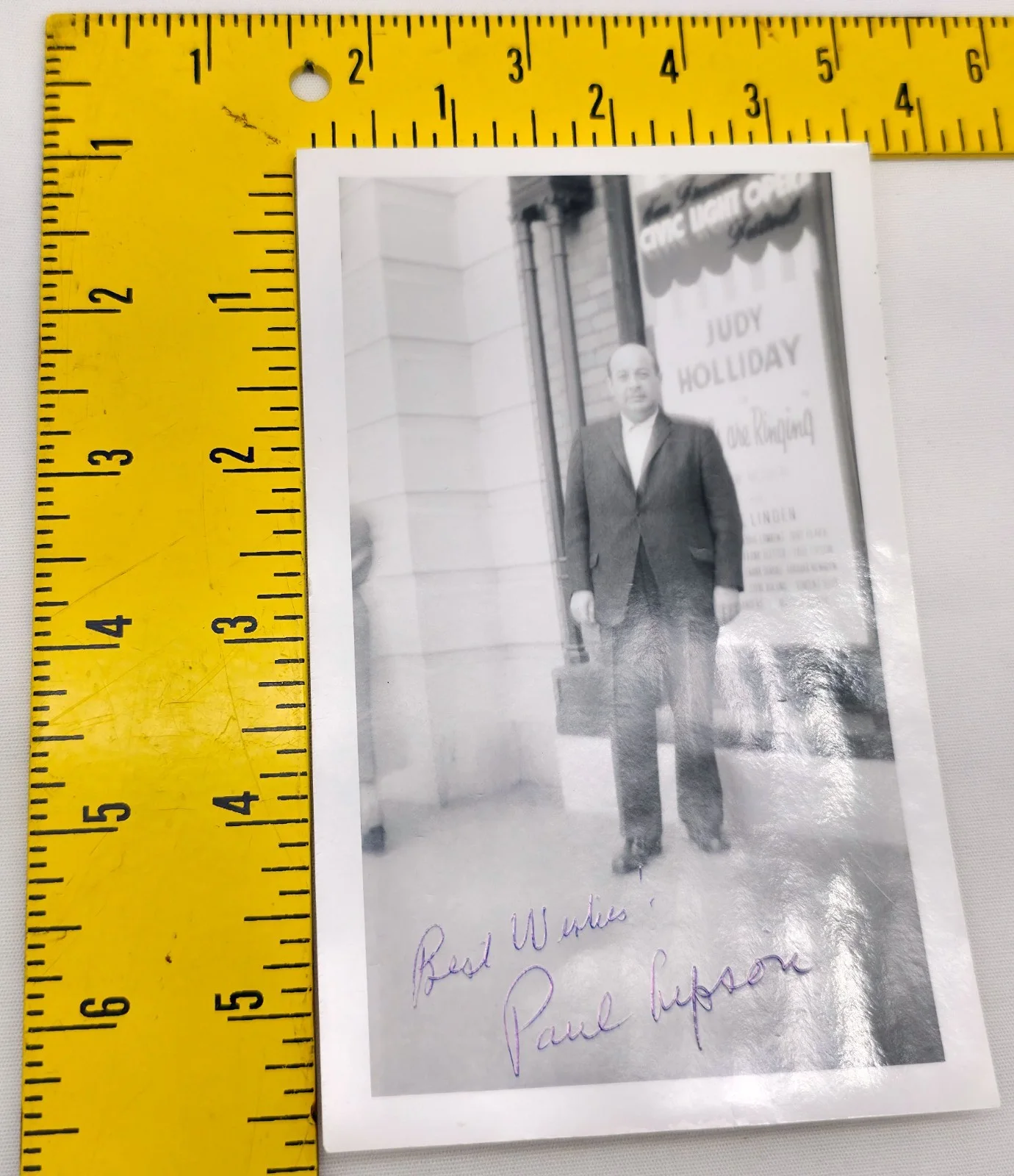 Paul Lipson — Vintage B&W Hand Signed Candid Photo Autograph Paul Lipson Fiddler on the Roof, изображение 4