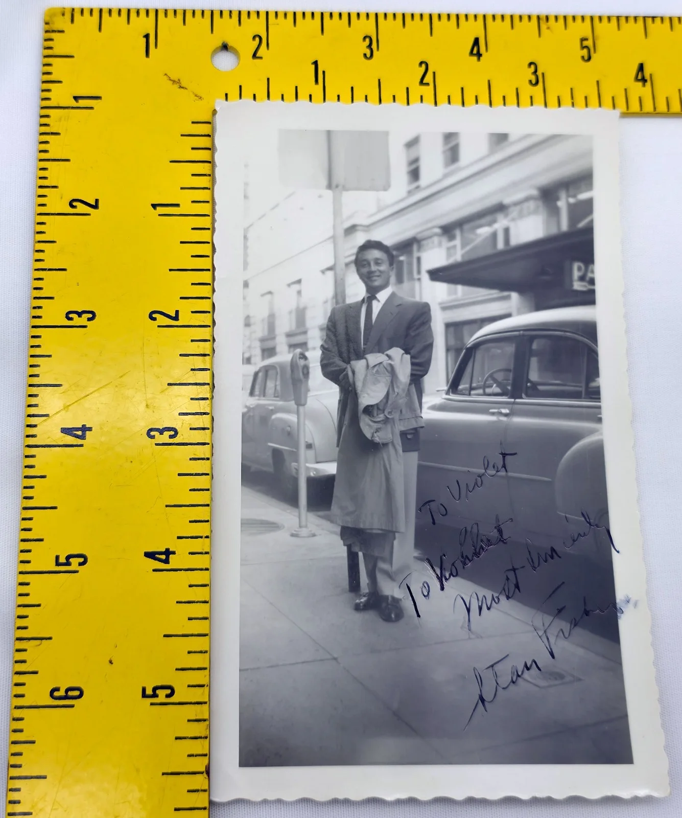 Stan Fisher — Vintage 1950s B&W Hand Signed Candid Photo Autograph Stan Fisher, изображение 4