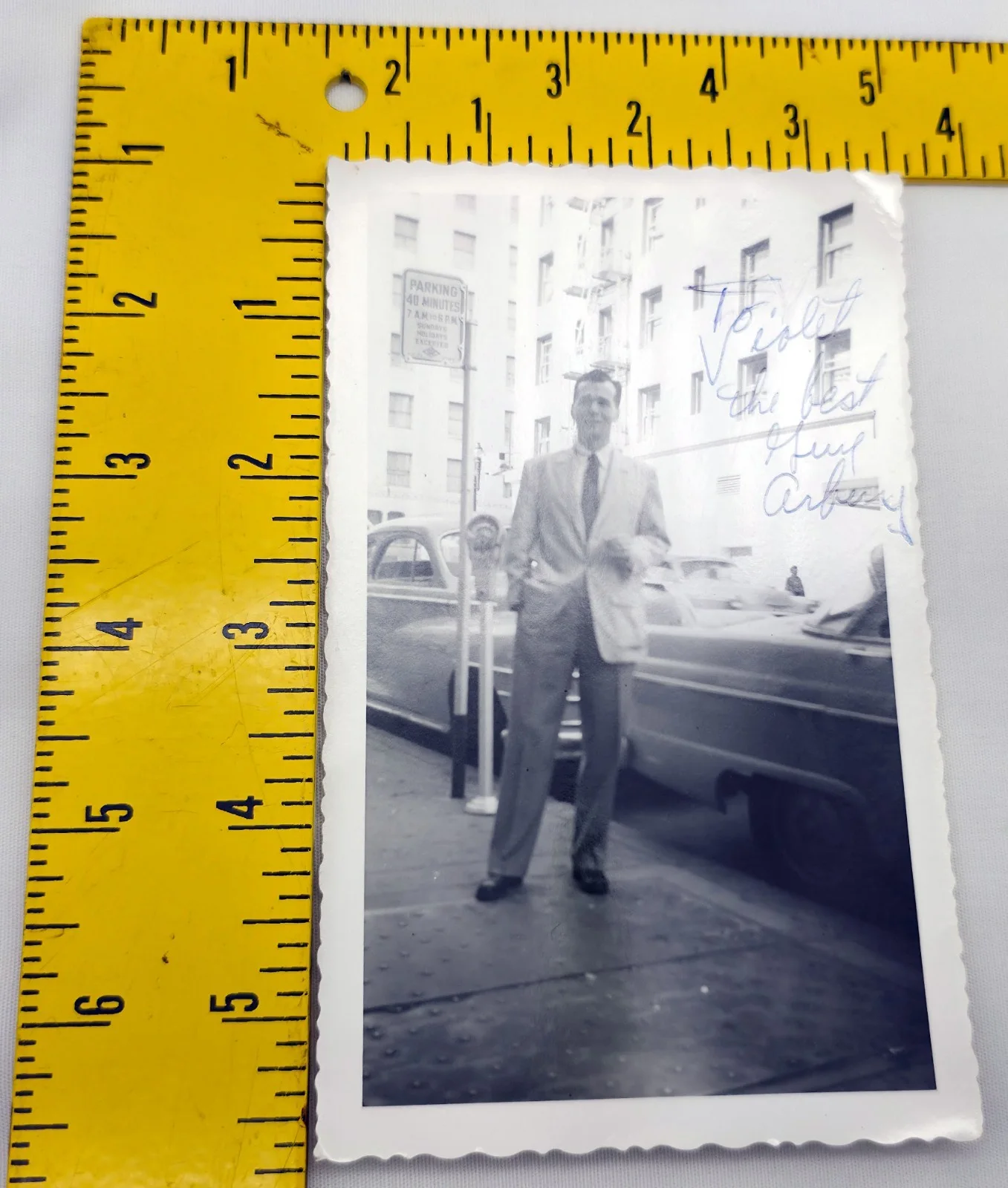 Guy Arbury — Vintage 1950s B&W Hand Signed Candid Photo Autograph Guy Arbury, image 4