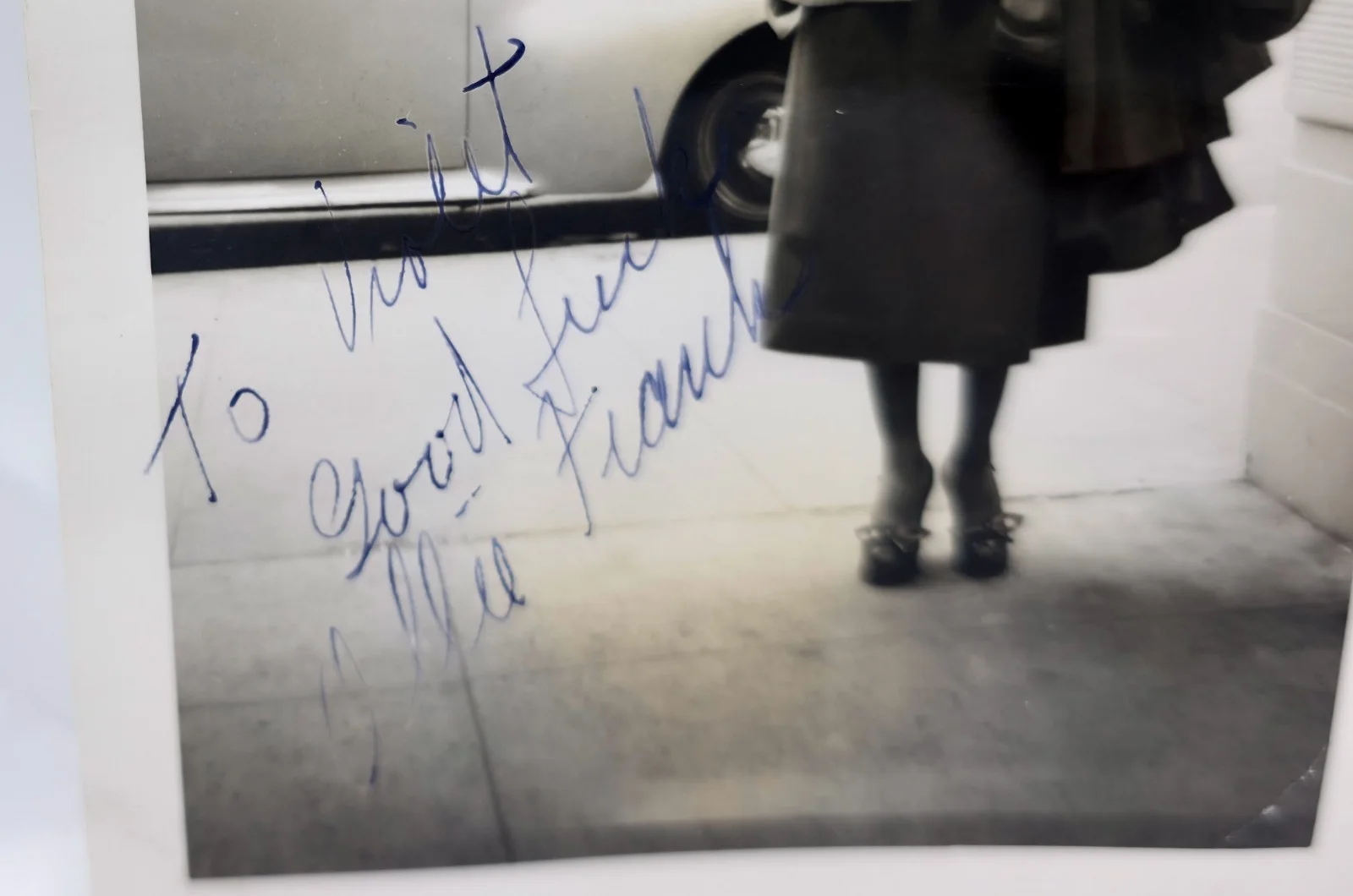 Ollie Frank — Vintage 1950s B&W Hand Signed Candid Photo Autograph Ollie Frank, image 2