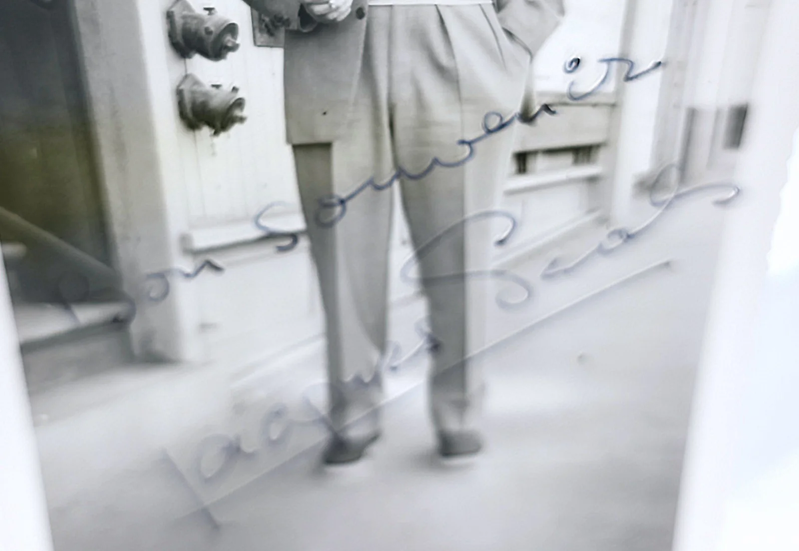 Vintage 1950s B&W Hand Signed Candid Photo Autograph Jacques Saol Last Name?, image 2