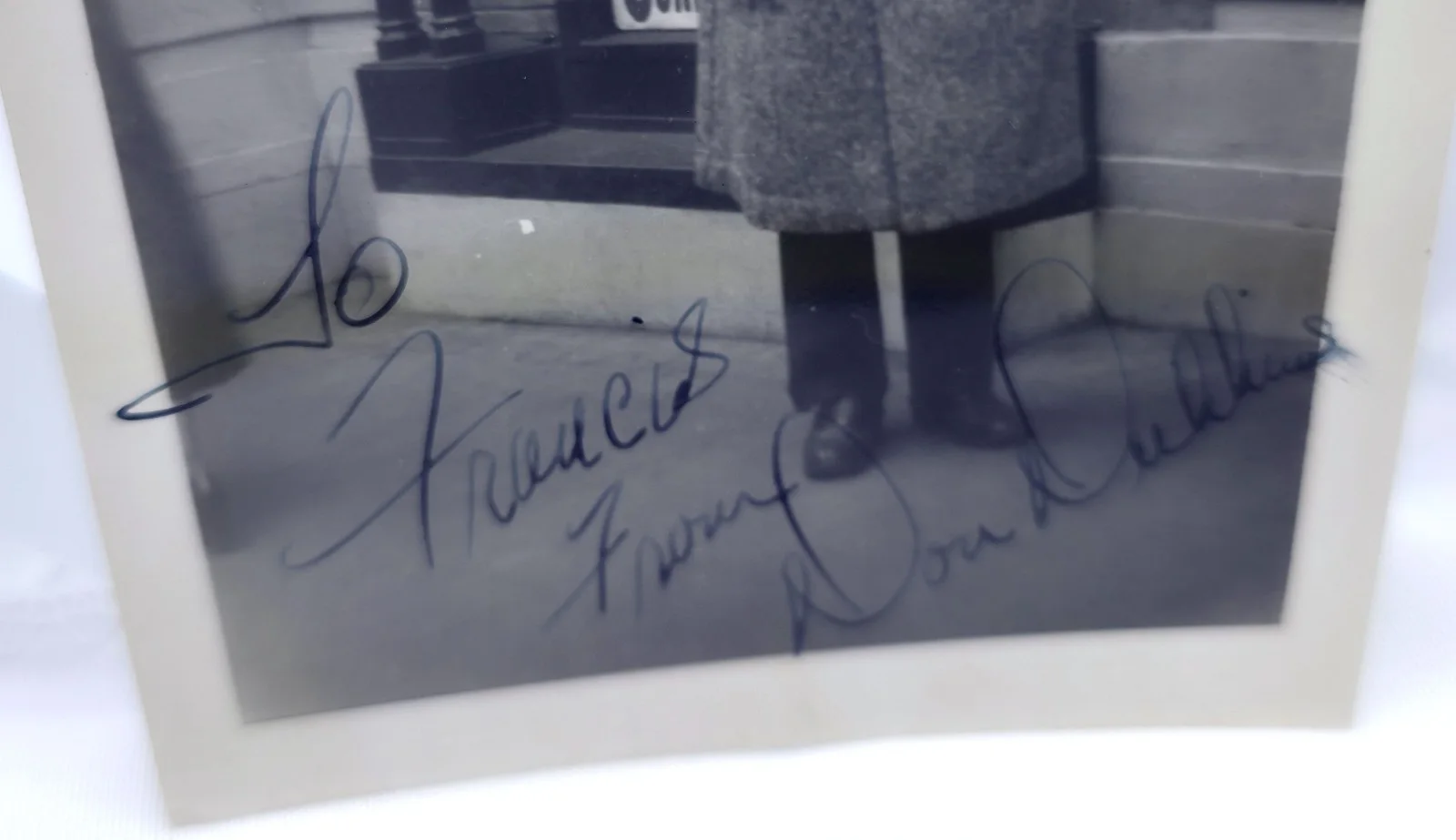 Vintage 1950s B&W Hand Signed Candid Photo Autograph Don Dubbins, image 2