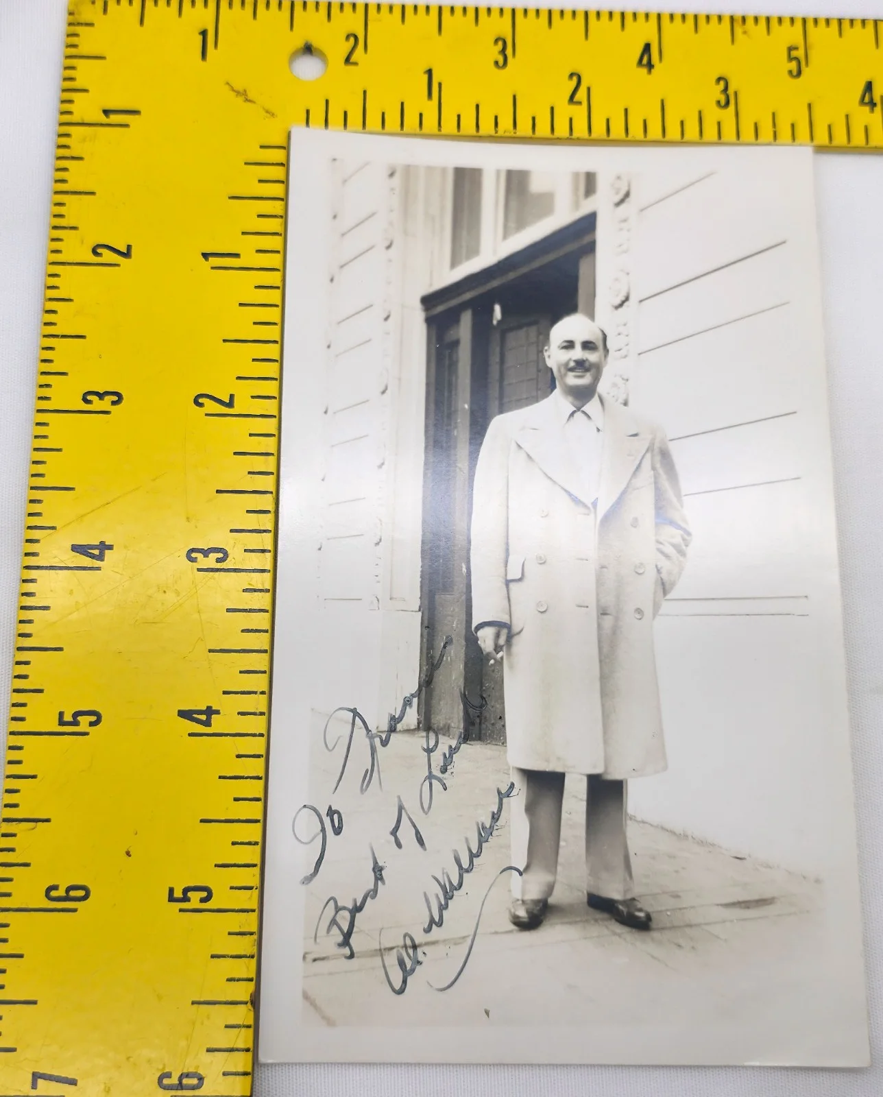 Holly — Vintage 1950s B&W Hand Signed Candid Photo Autograph Al Wallar ?, изображение 5