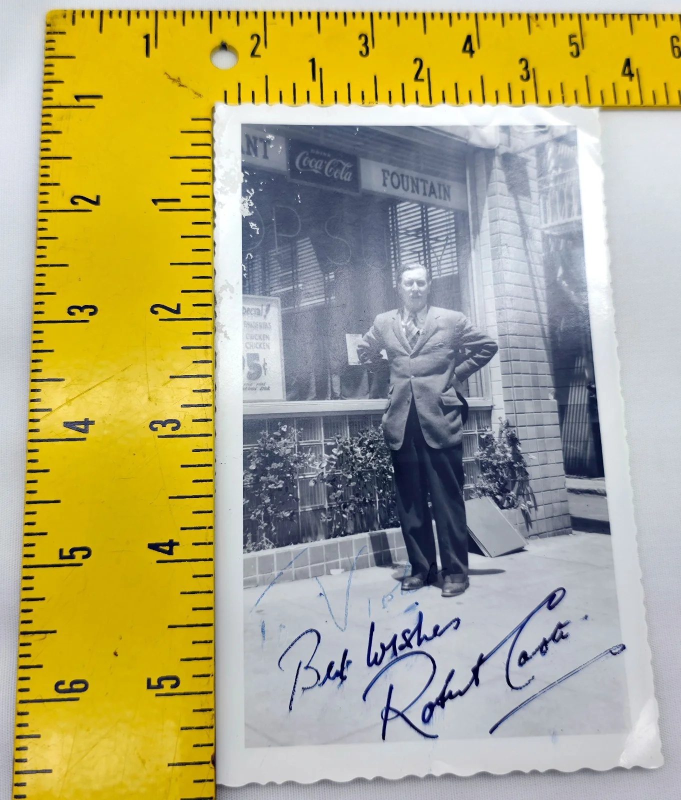 Robert Coote — Vintage 1950s B&W Hand Signed Candid Photo Autograph Robert Coote, изображение 4