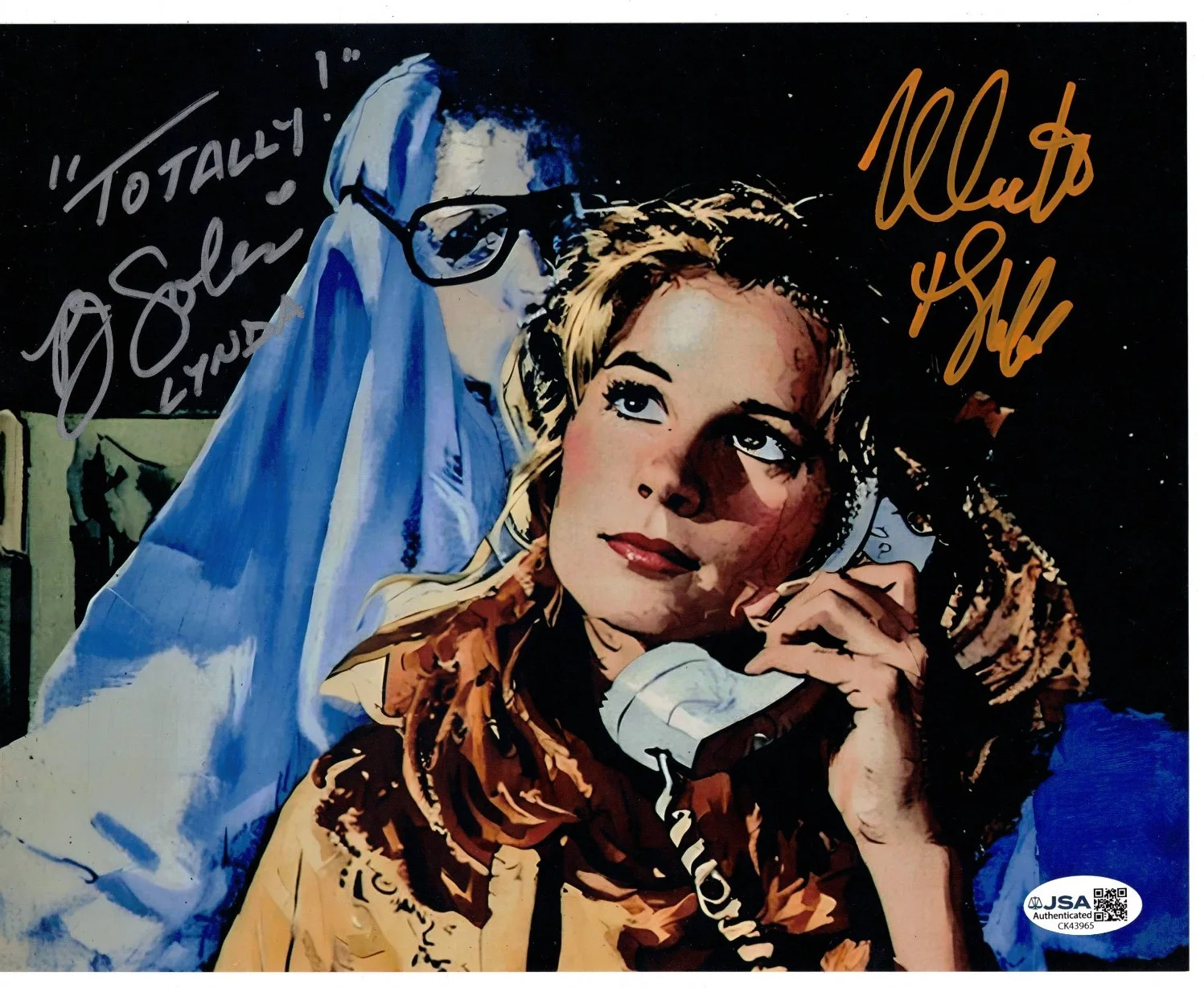 Nick Castle, PJ Soles Signed 8x10 "Halloween" Photo, Lynda, Myers, Art, JSA COA, изображение 2