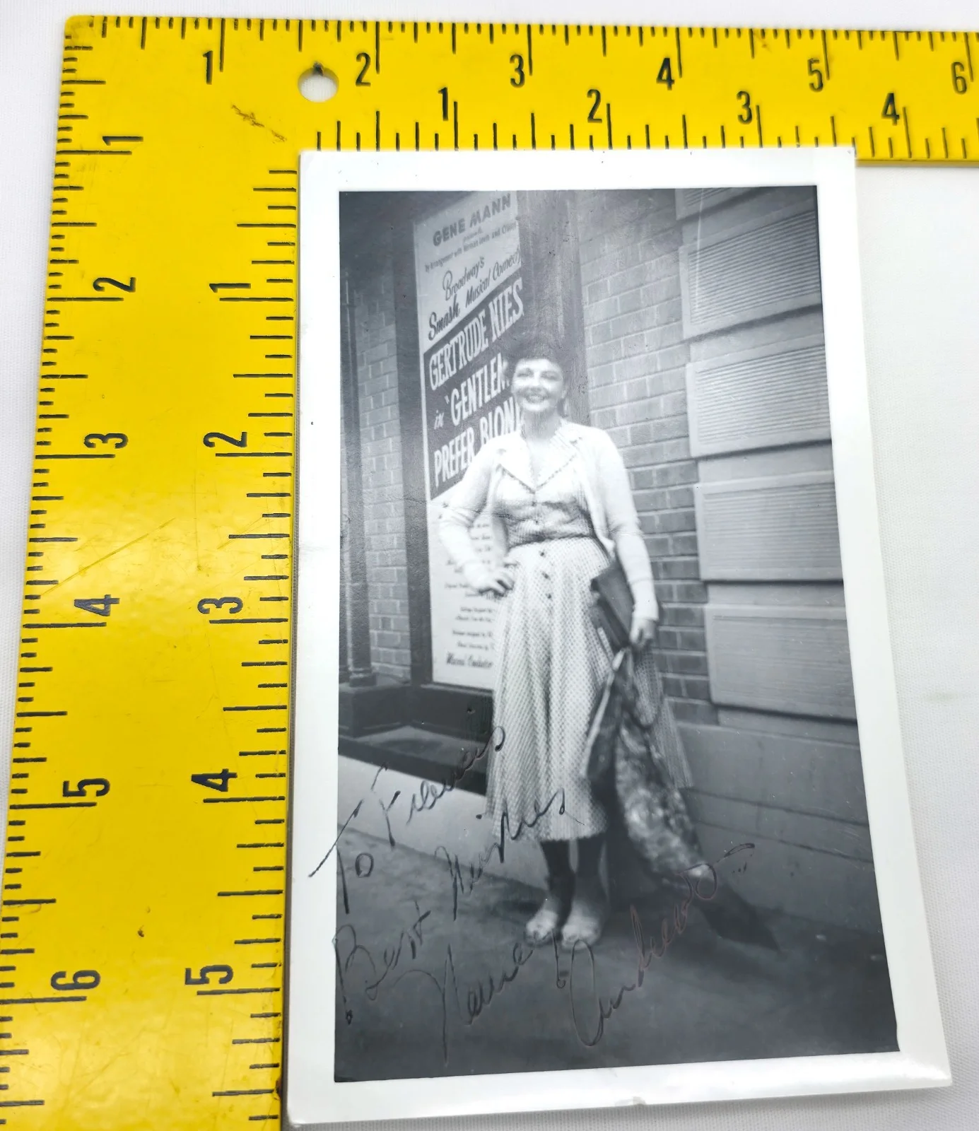 Nancy Andrews — Vintage B&W Hand Signed Photo Autograph Nancy Andrews Gentlemen Prefer Blondes, изображение 4