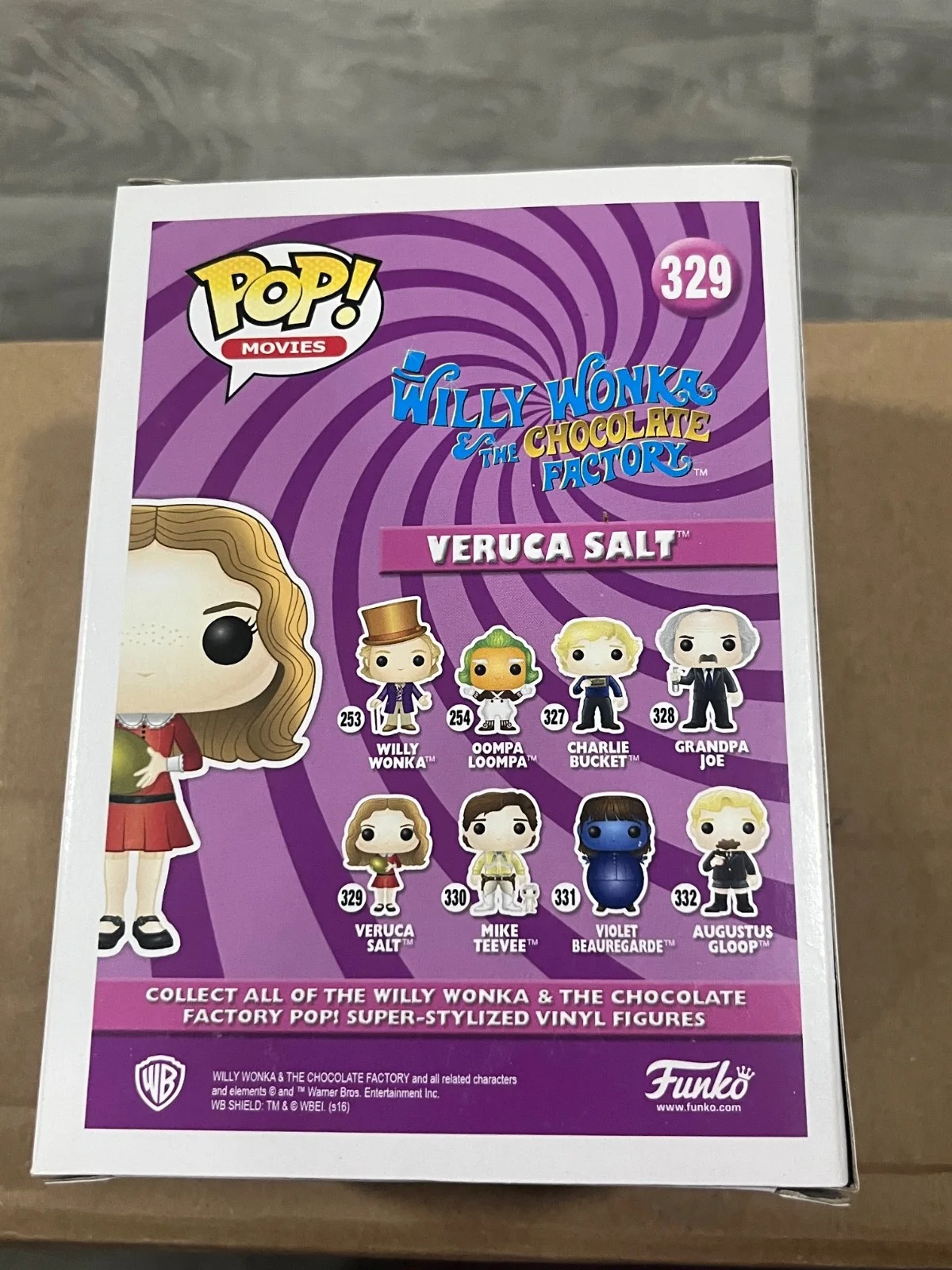 Julie Dawn Cole Signed Veruca Salt Willy Wonka Funko Pop ACOA Cert, изображение 2