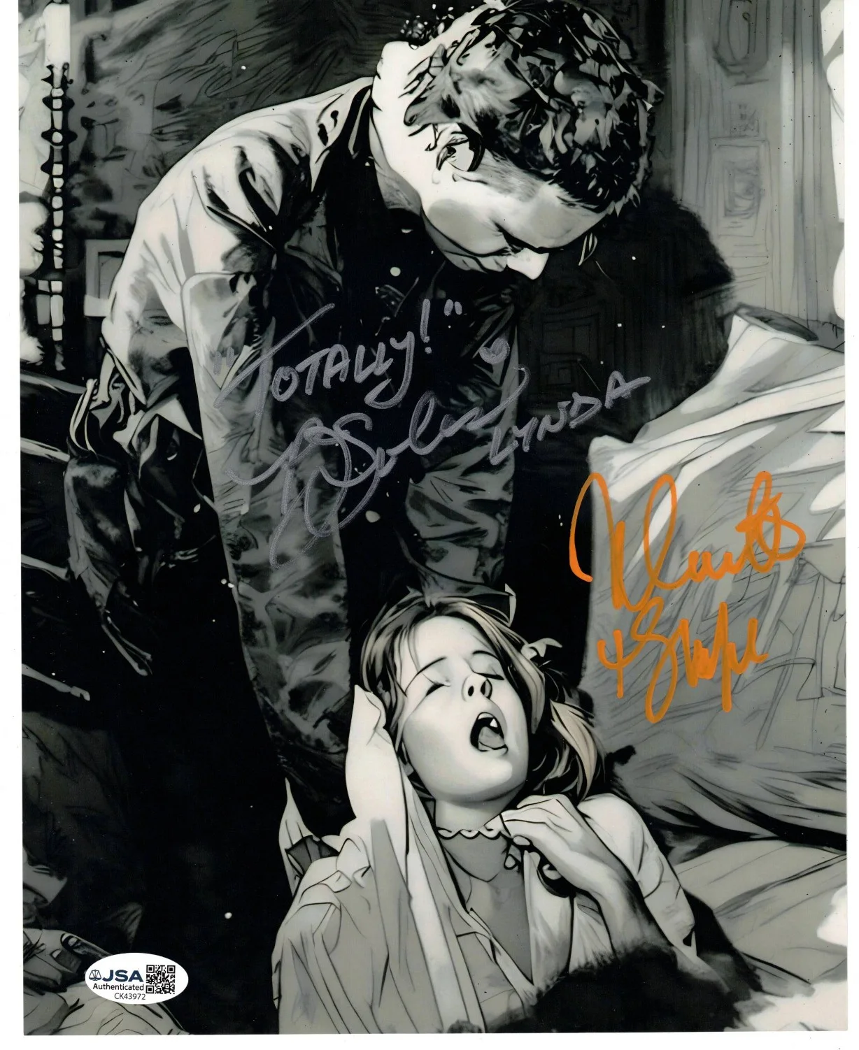 Nick Castle, PJ Soles Signed 8x10 "Halloween" Photo, Lynda, Shape, Art, JSA COA, image 2