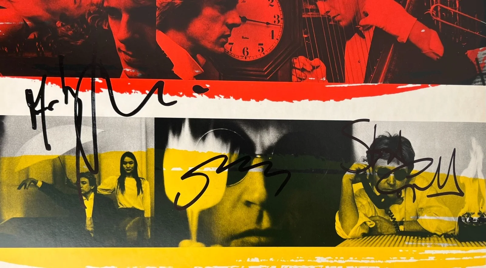 THE POLICE x3 STING Band Signed SYNCHRONICITY Vinyl Record ROGER EPPERSON COA, image 3