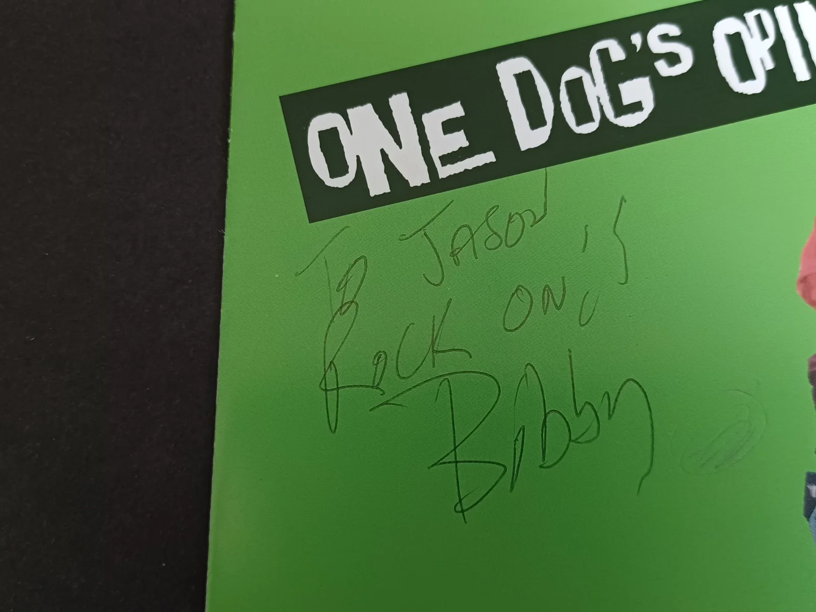 Bobby Pignato Signed One Dog's Opinion CD Booklet, image 2