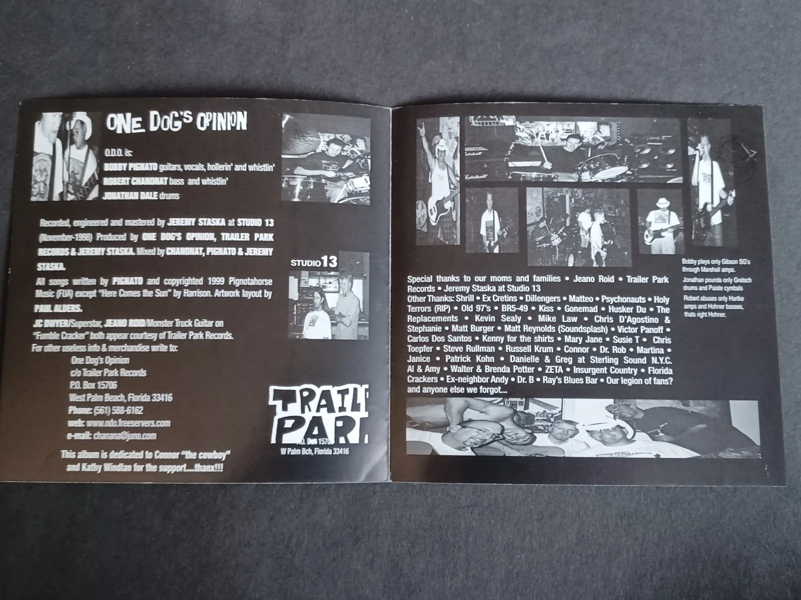 Bobby Pignato Signed One Dog's Opinion CD Booklet, image 3