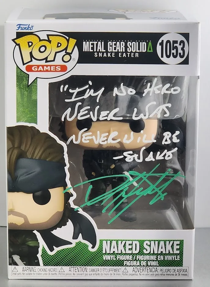 David Hayter — David Hayter Auto Signed Quoted Funko Pop #1053 Naked Snake Metal Gear Solid