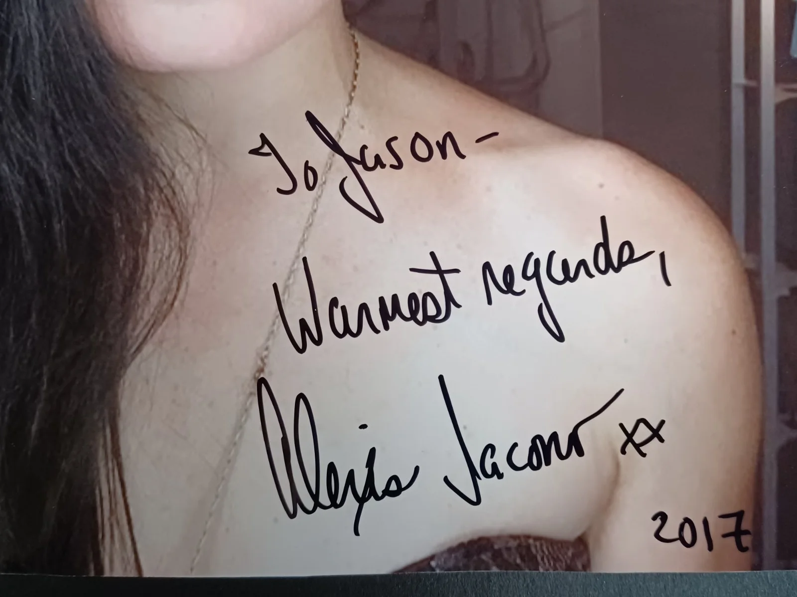 Alexis Iacono Signed 8" x 8.75" Photo - Actress, image 2