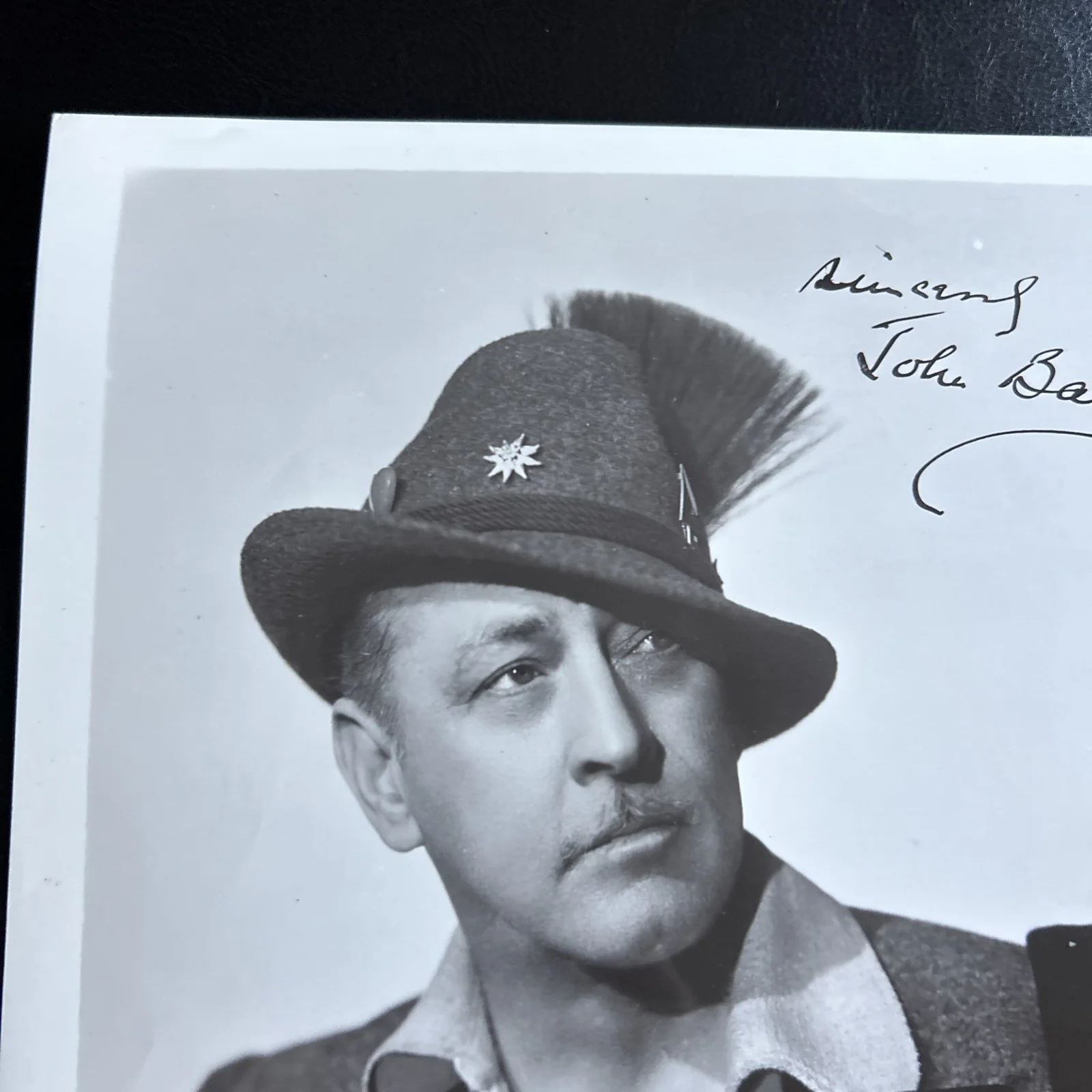 Original Studio Movie Press Photo Signed John Barrymore BOLD Signature T535, image 2
