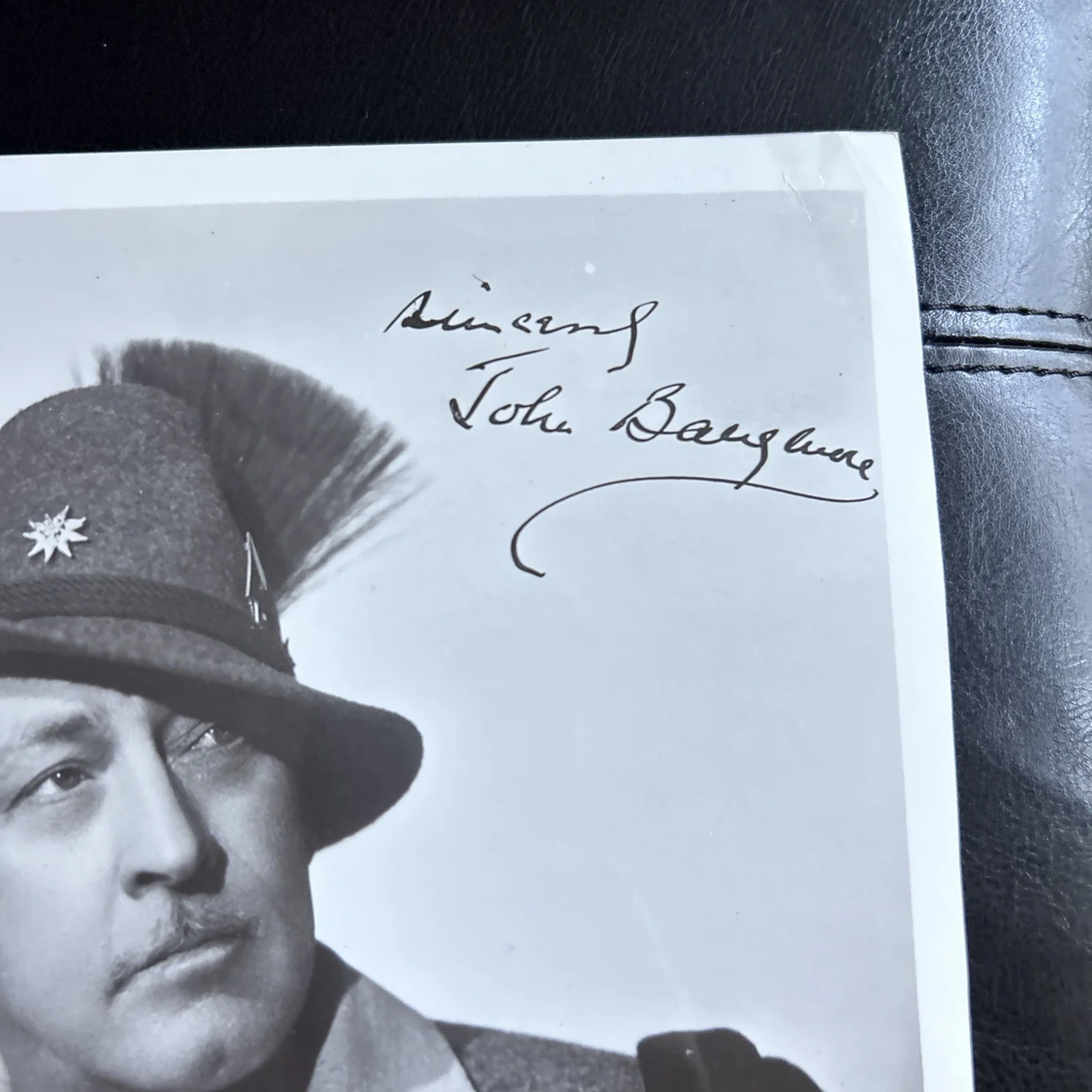Original Studio Movie Press Photo Signed John Barrymore BOLD Signature T535, image 3