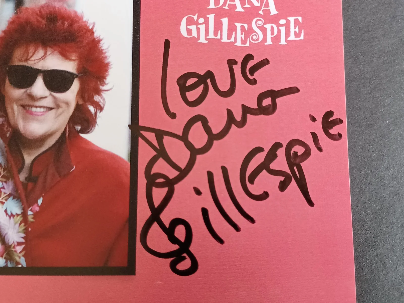 Dana Gillespie Signed 4.25" x 5.5" Photo Postcard - Singer, Actress, image 2