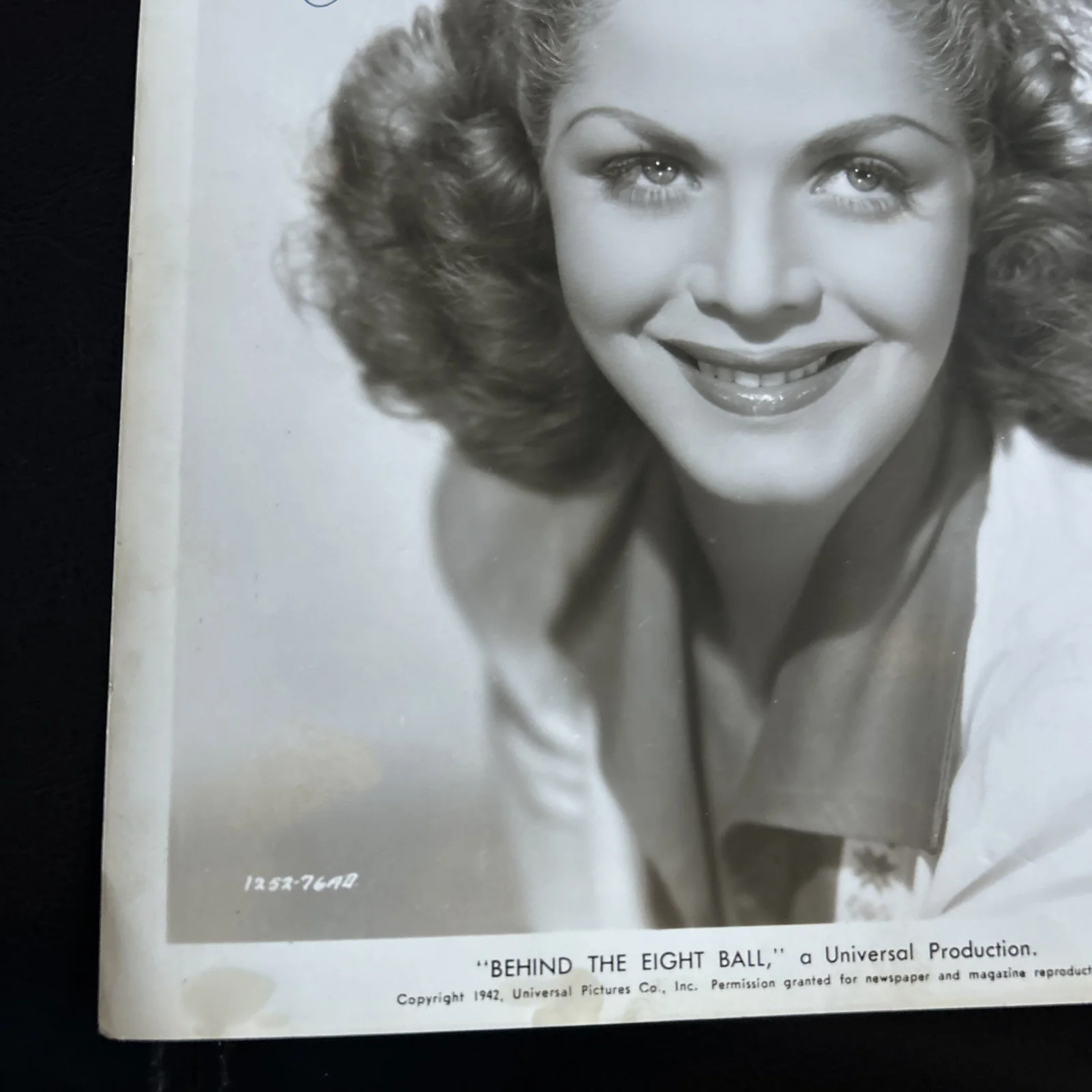 Original Press Photo 8x10 Behind the Eight Ball 1942 Signed Carol Bruce T543, изображение 4