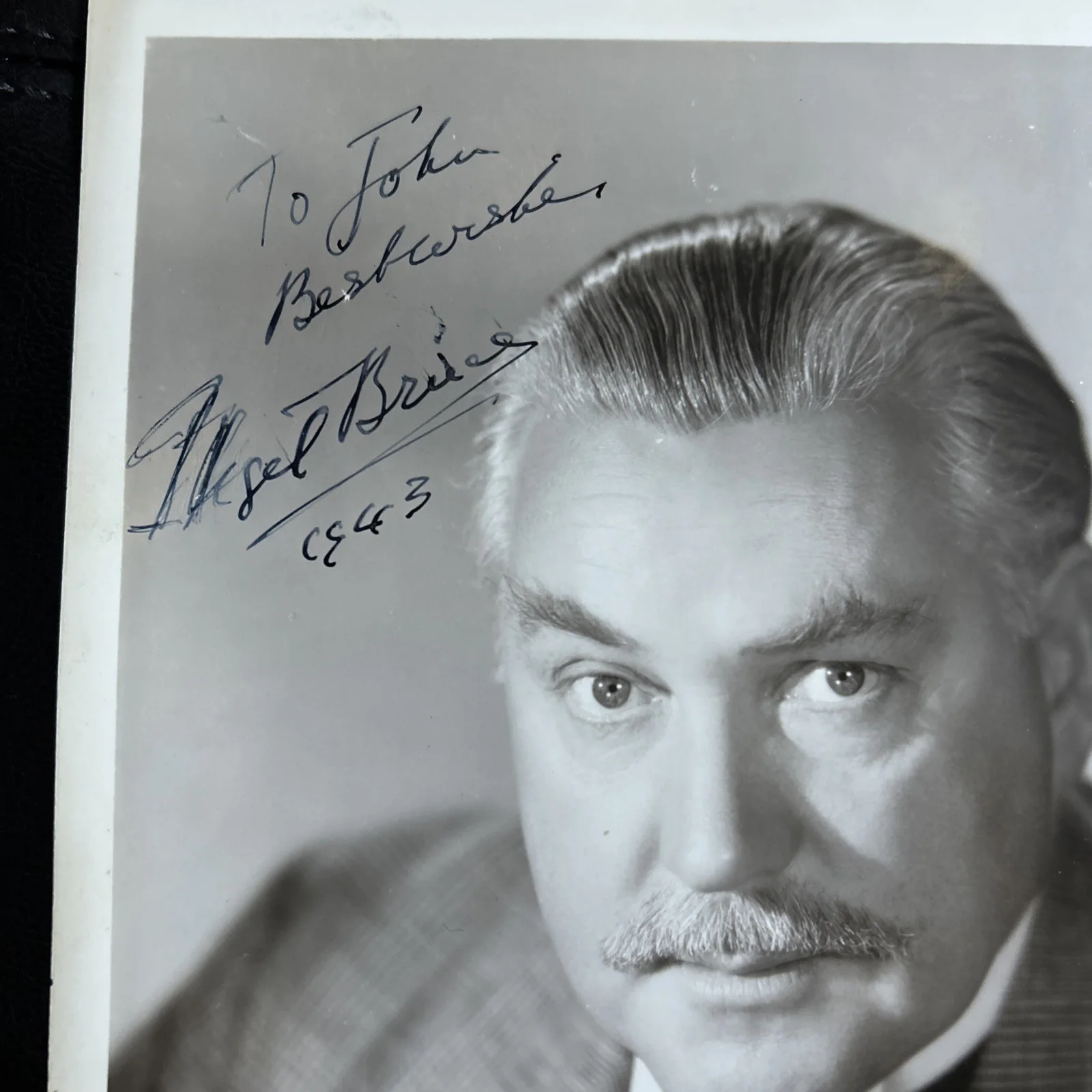 Original Press Photo Sherlock Holmes Secret Weapon 1943 Signed Nigel Bruce T544, image 2