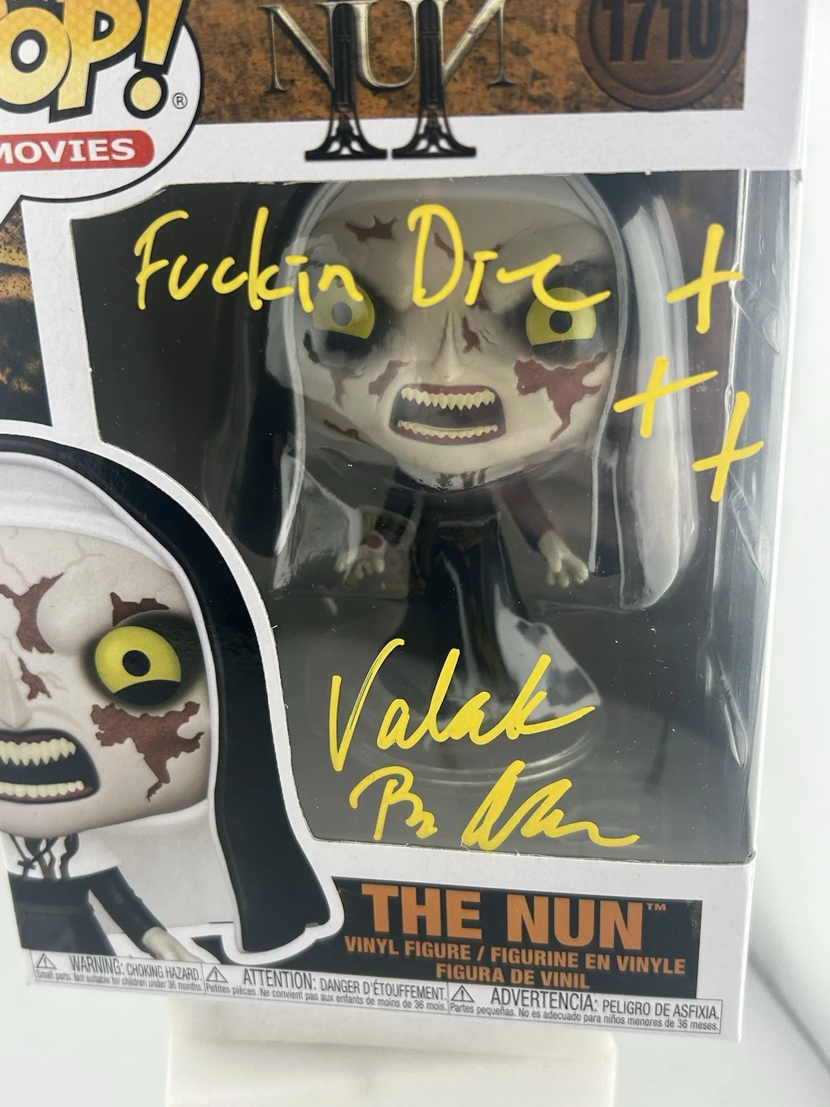 Bonnie Aarons — Bonnie Aarons Signed Autograph The Nun II Funko 1710 OCCM COA Inscription F* Die, изображение 2