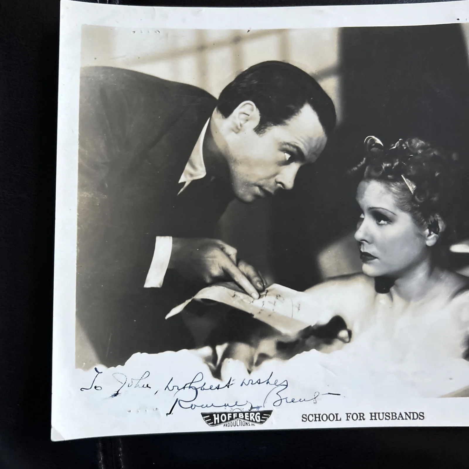Original Press Photo School For Husbands 1937 Signed Romney Brent T546, изображение 2