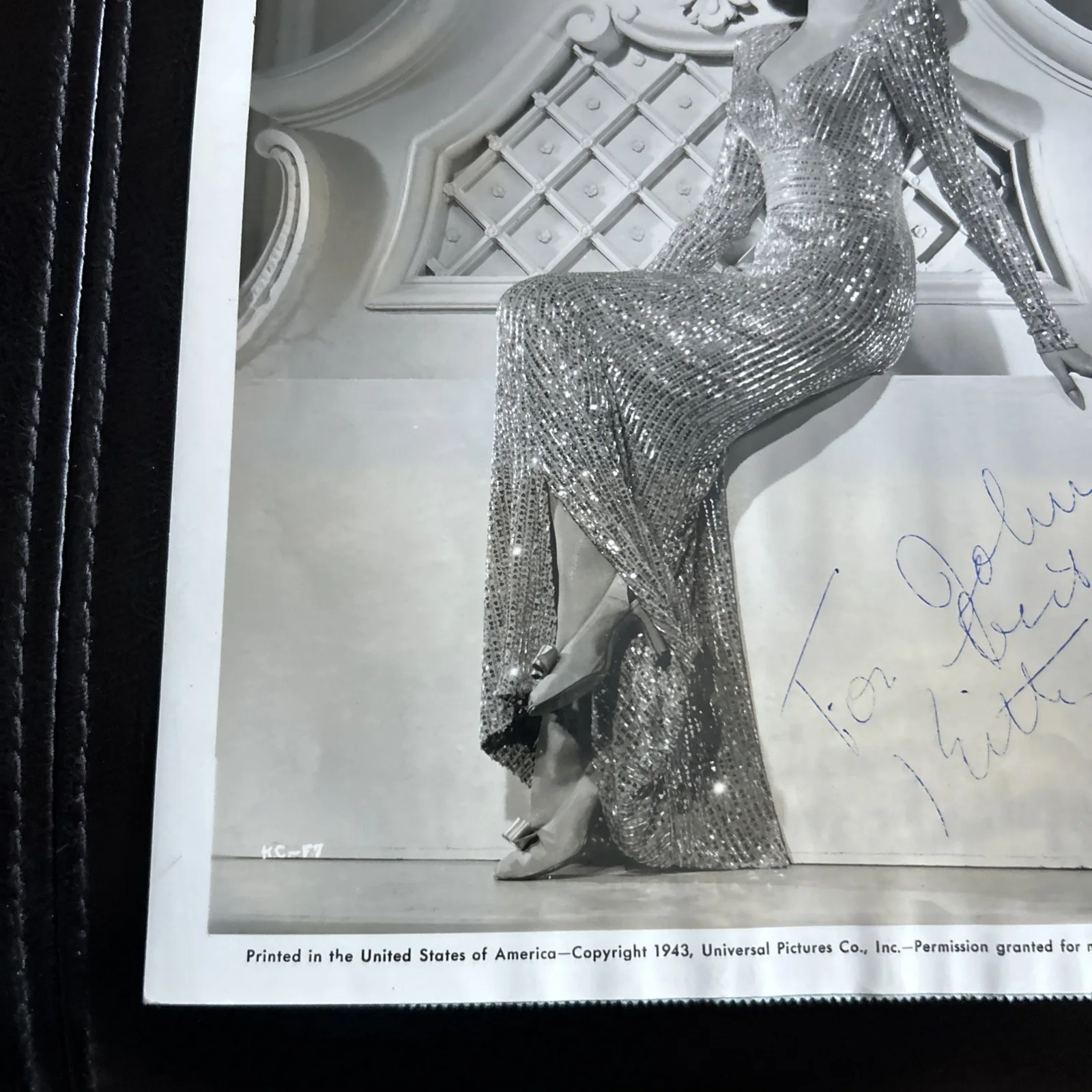 Original Press Photo Actress and Opera Singer 1943 Signed Kitty Carlisle T548, image 4