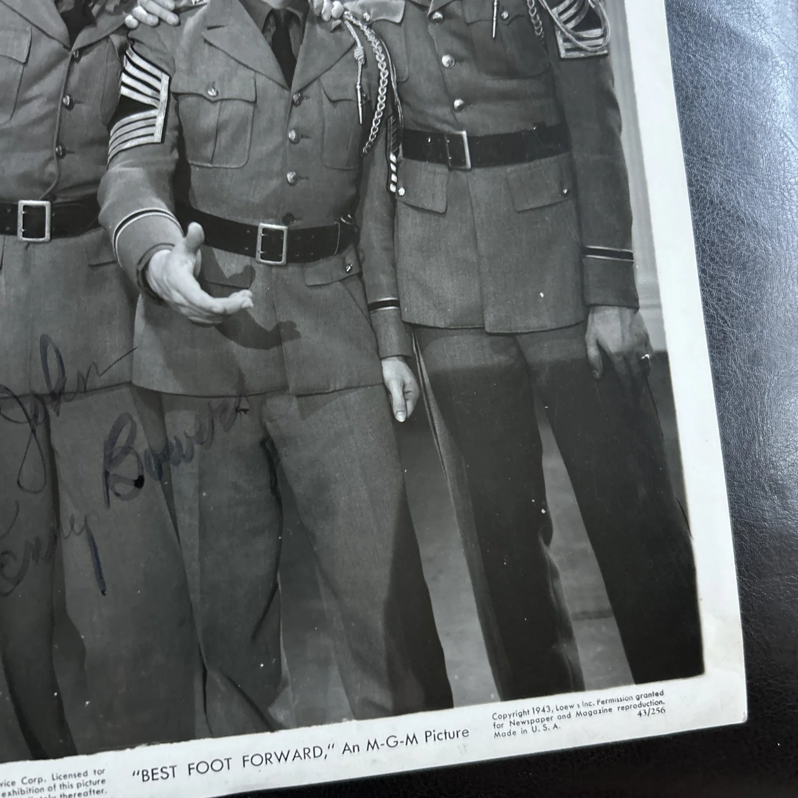 Original Press Photo Best Foot Forward 1943 Signed Tommy Dix & Kenny Bowers T547, image 5