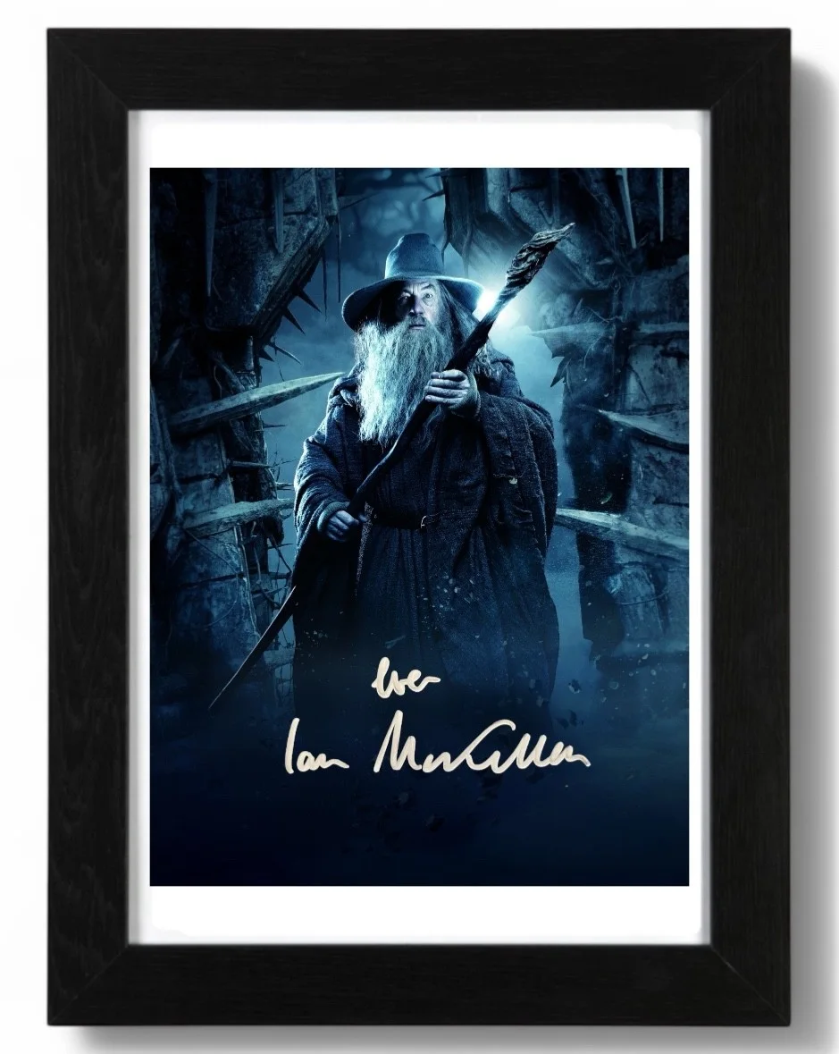 Ian McKellen Signed Autograph PHOTO Pre Print 6x4/A4/ Framed, image 3