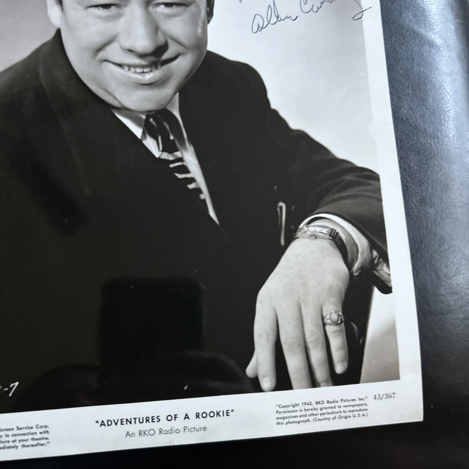 Original Press Photo Adventures of a Rookie 1943 Signed Alan Carney T549, изображение 5