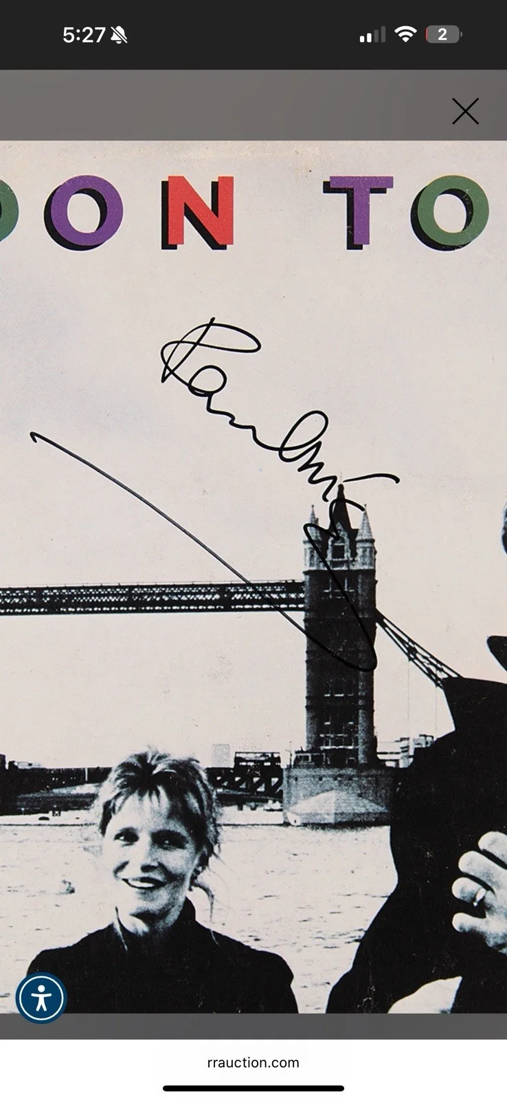 Paul McCartney Signed London Town LP Wings 1978 UK Pressing Complete Poster RR, image 3