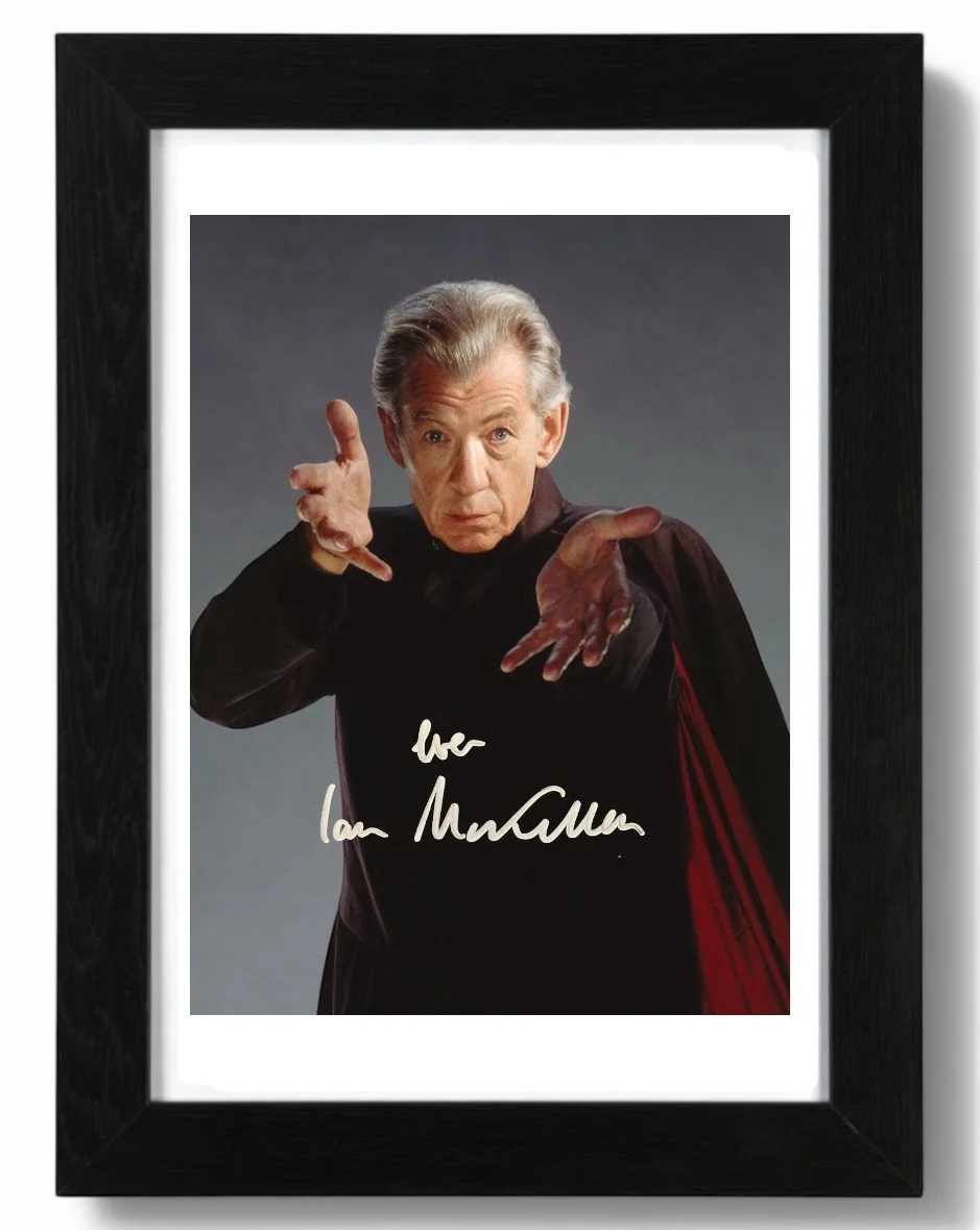 Ian McKellen Signed Autograph PHOTO Pre Print 6x4/A4/ Framed, image 2