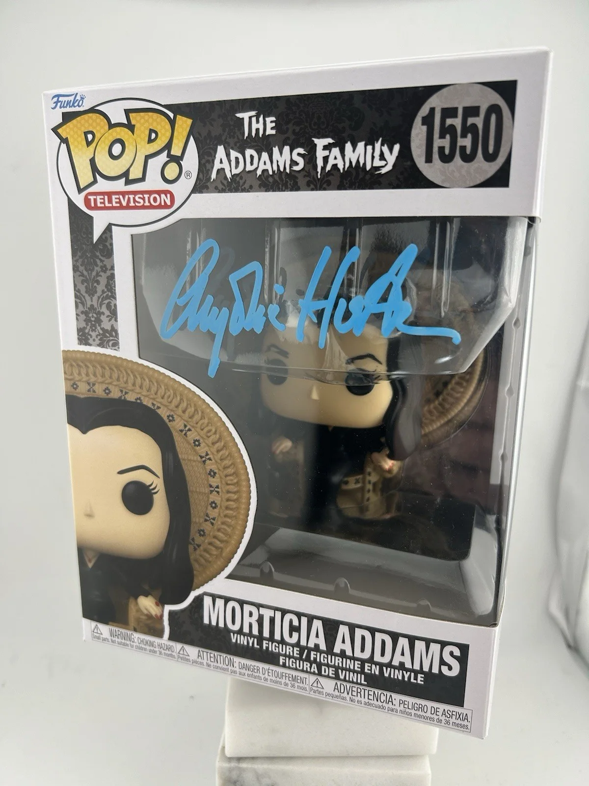 Angelica Huston — Angelica Huston Signed Morticia Addams # 1550 Jumbo Funko Pop Figure OCCM COA