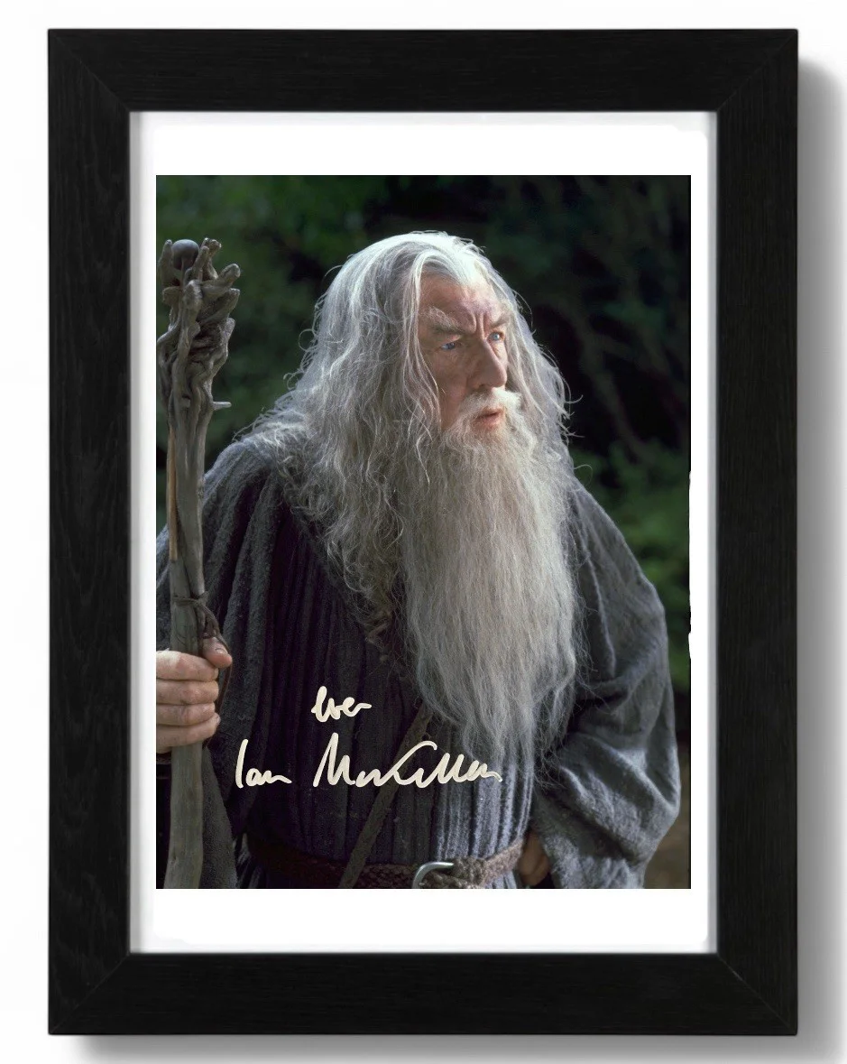 Ian McKellen Signed Autograph PHOTO Pre Print 6x4/A4/ Framed, image 2