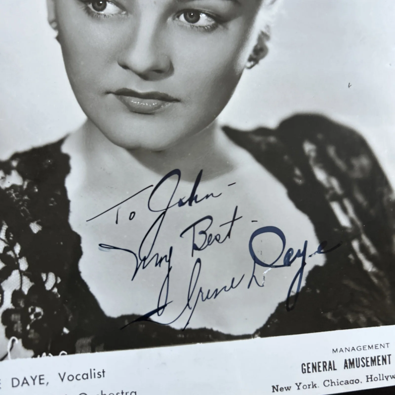 Original Press Photo Charlie Spivak and His Orchestra Signed Irene Daye T555, изображение 5