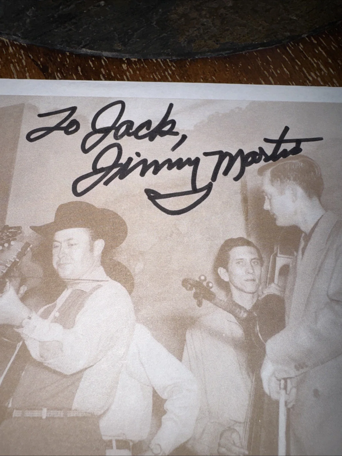 Jimmy Martin Autographed Signed 8.5x11 Sheet The King of Bluegrass, image 2