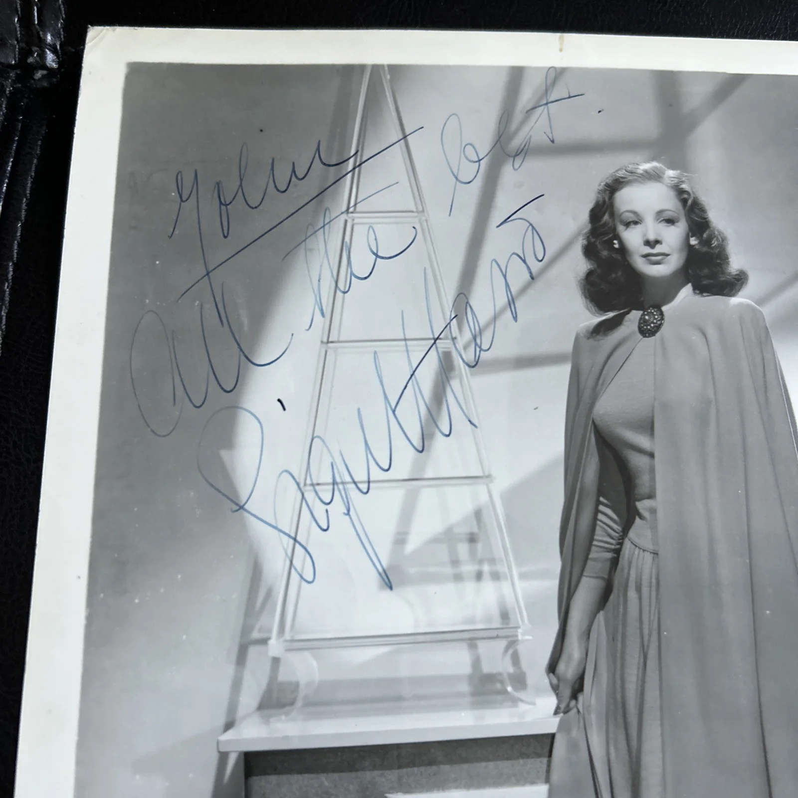 Original Press Photo Assignment in Brittany 1943 Signed Signe Hasso T561, image 2