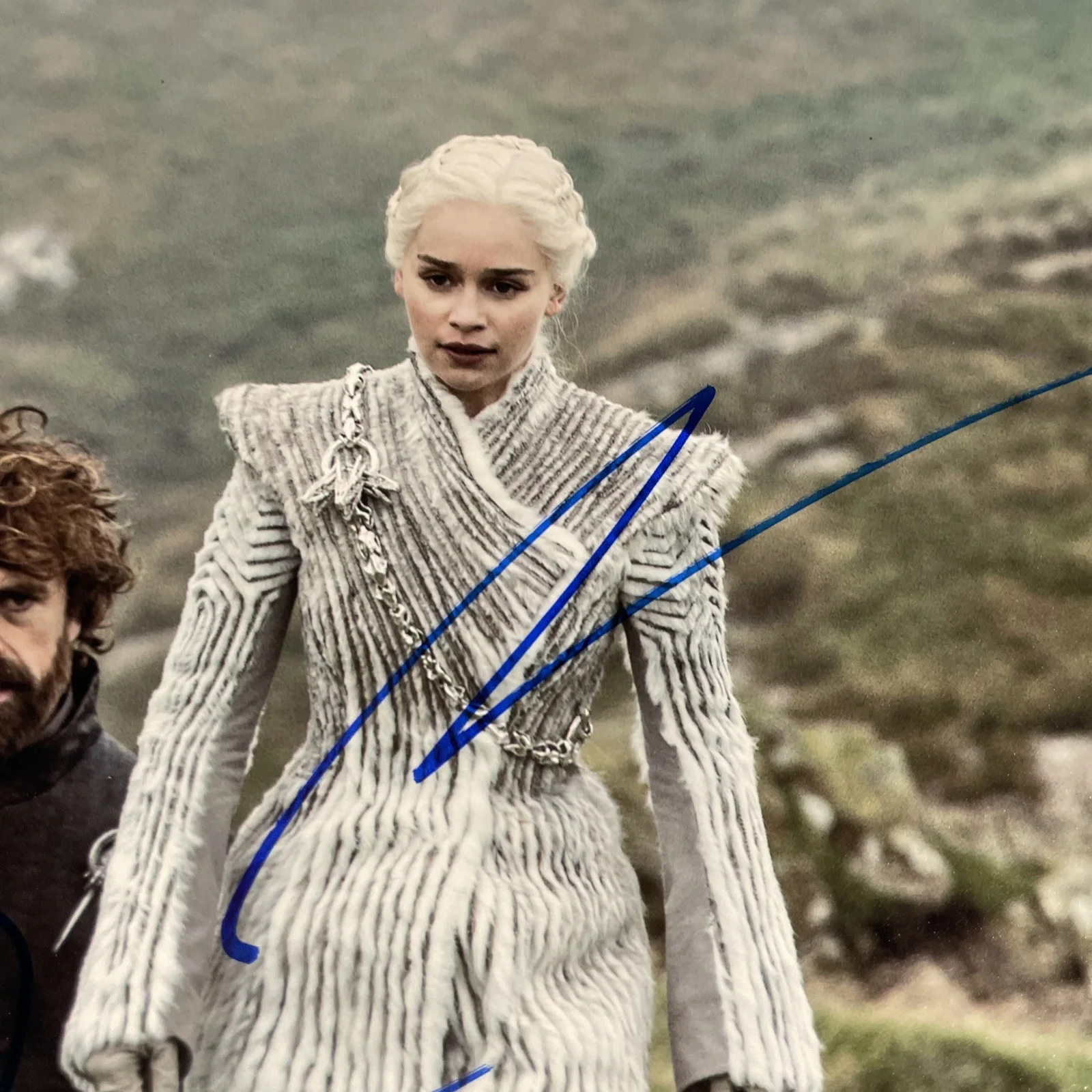 Amelia Clark, Peter Dinklage — GAME OF THRONES AUTOGRAPH Photograph Picture COA signed PETER EMELIA P, изображение 2